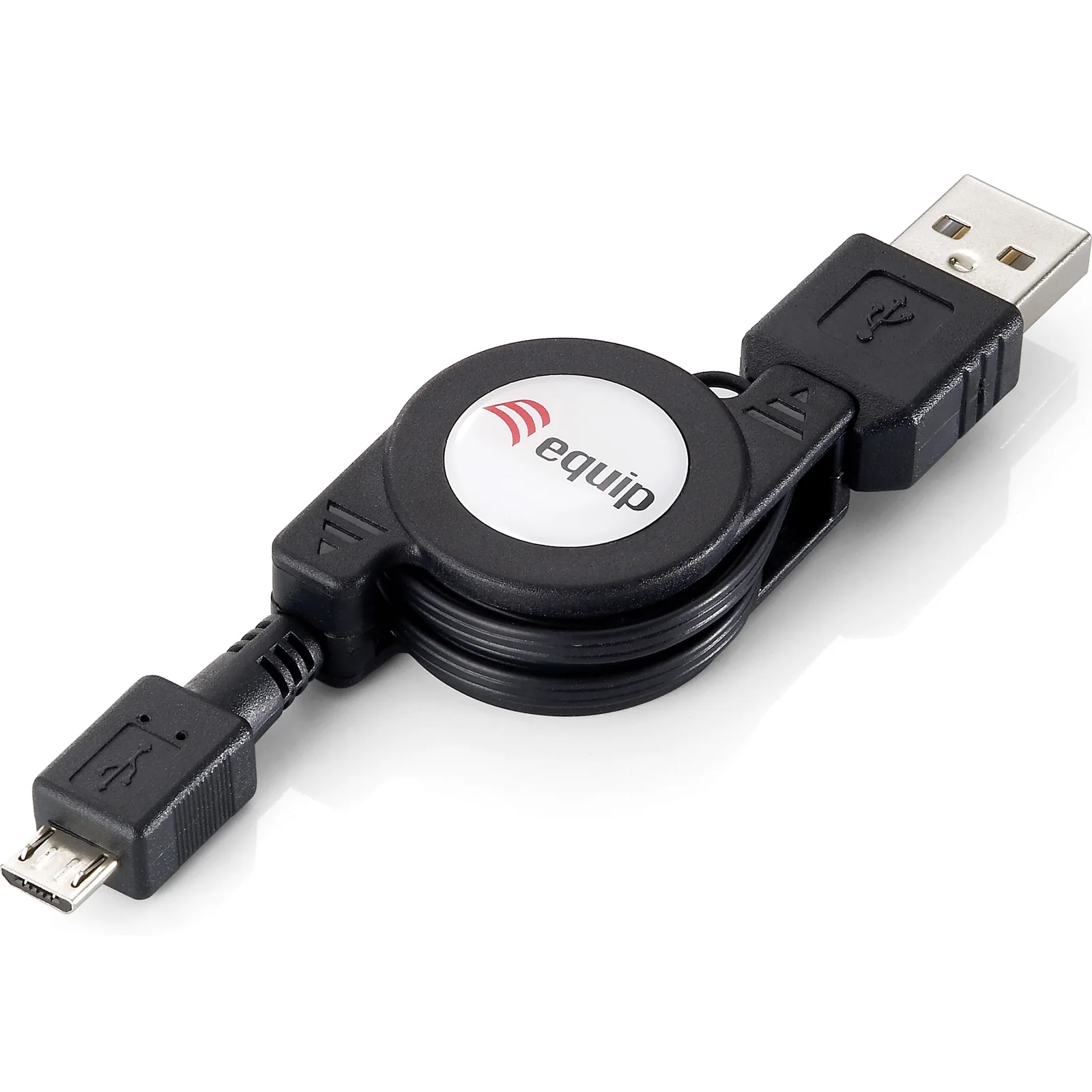 128595 Câble rétractable USB 2.0 Type A mâle vers Micro-B, 1,0m