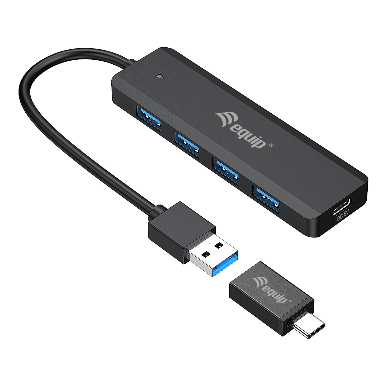 Equip 128959 hub & concentrateur USB 3.2 Gen 1 (3.1 Gen 1) Type-A 5000 Mbit/s Noir