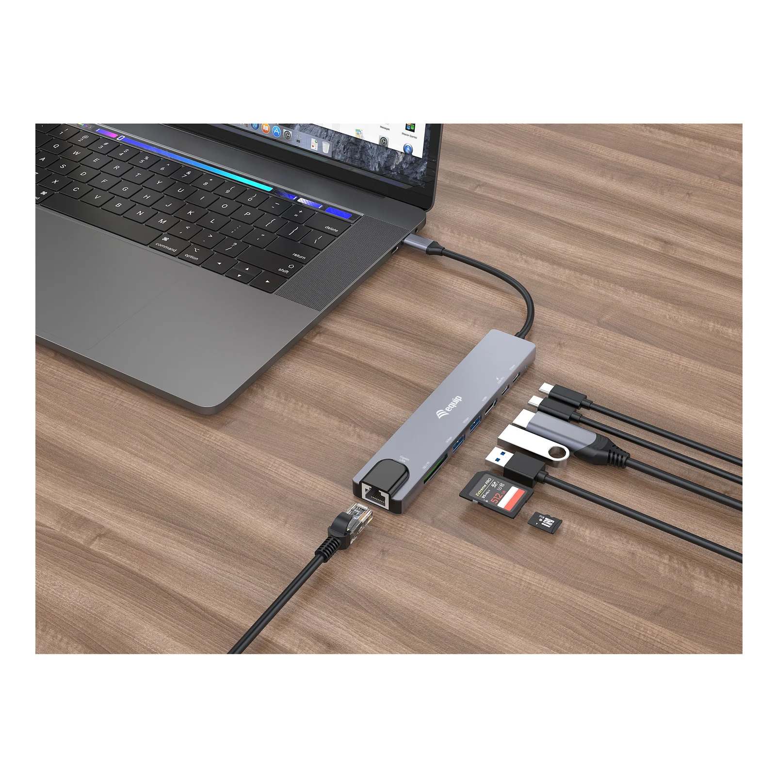 Equip 133497 station d'accueil Avec fil USB Type-C Noir, Gris
