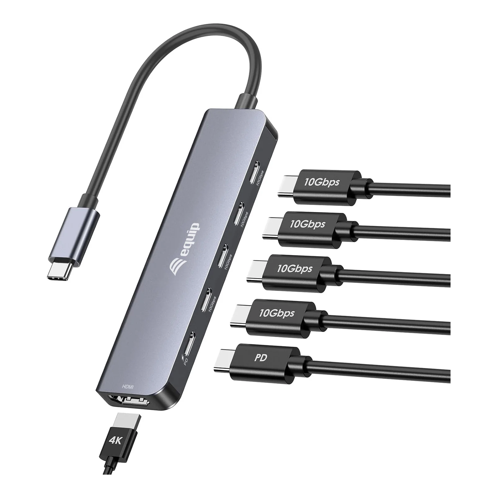 Equip 133499 station d'accueil Avec fil USB 3.2 Gen 2 (3.1 Gen 2) Type-C Gris