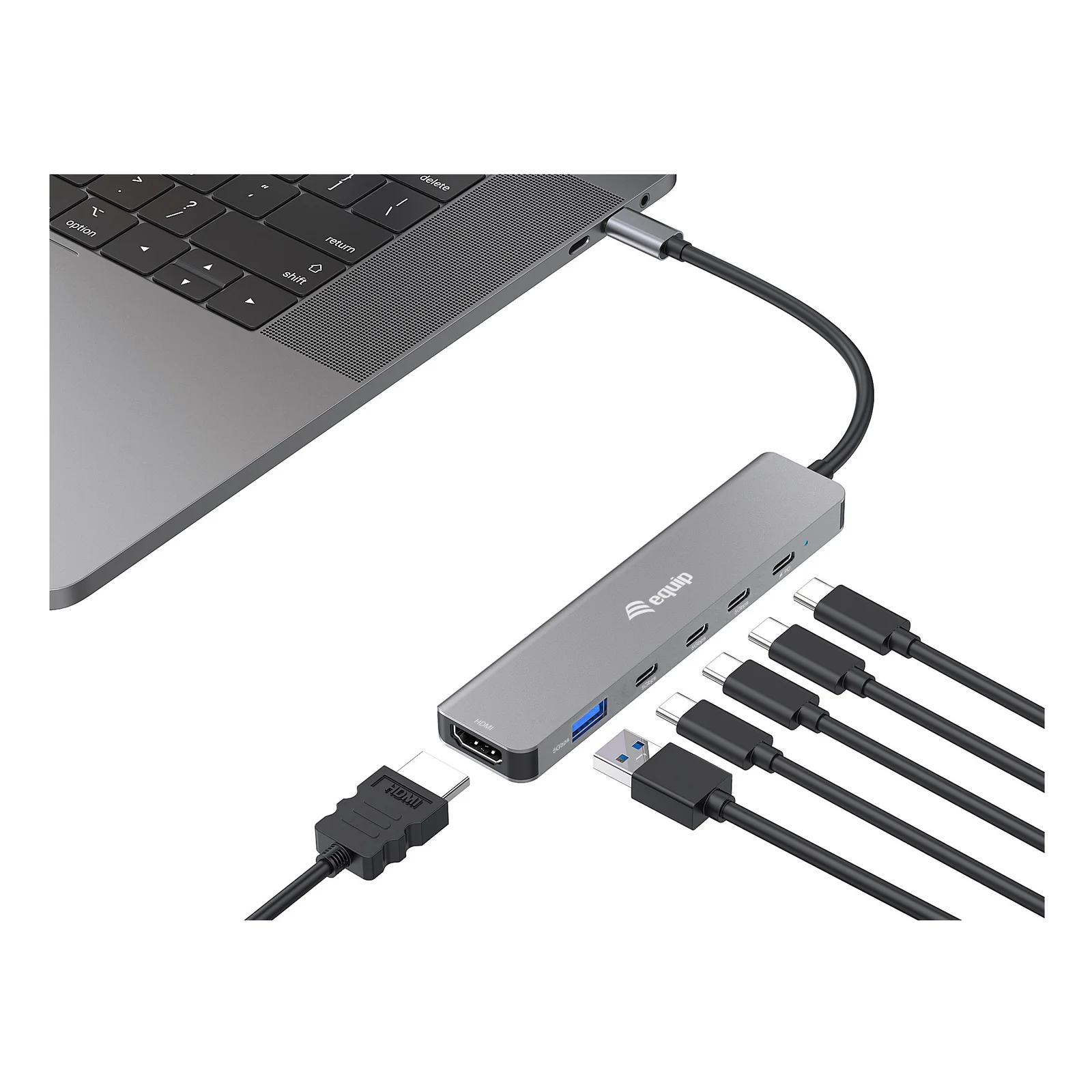 Equip 133500 station d'accueil Avec fil USB 3.2 Gen 1 (3.1 Gen 1) Type-C Gris