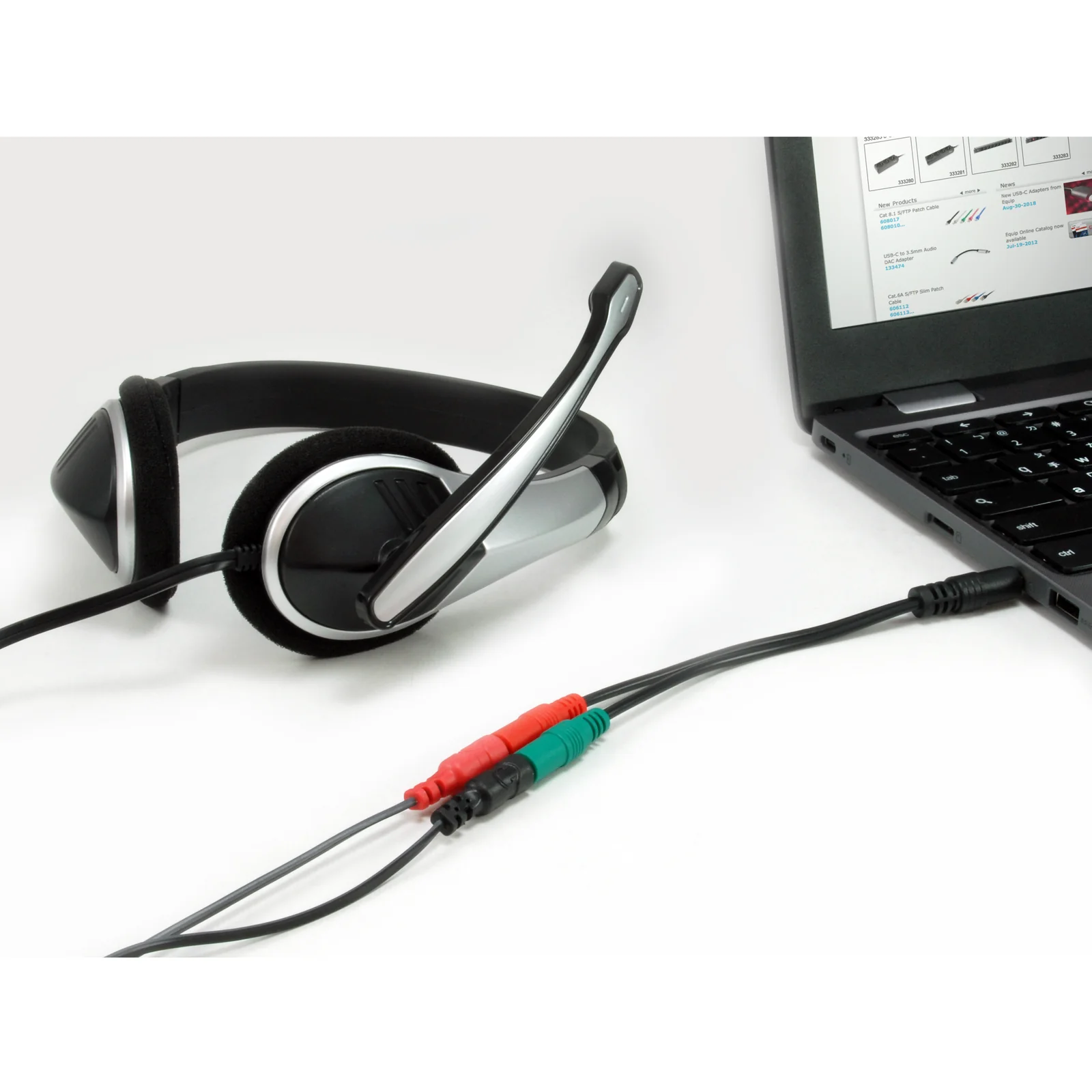 Equip 147943 câble audio 1,5 m 2 x 3.5mm 3,5mm Noir