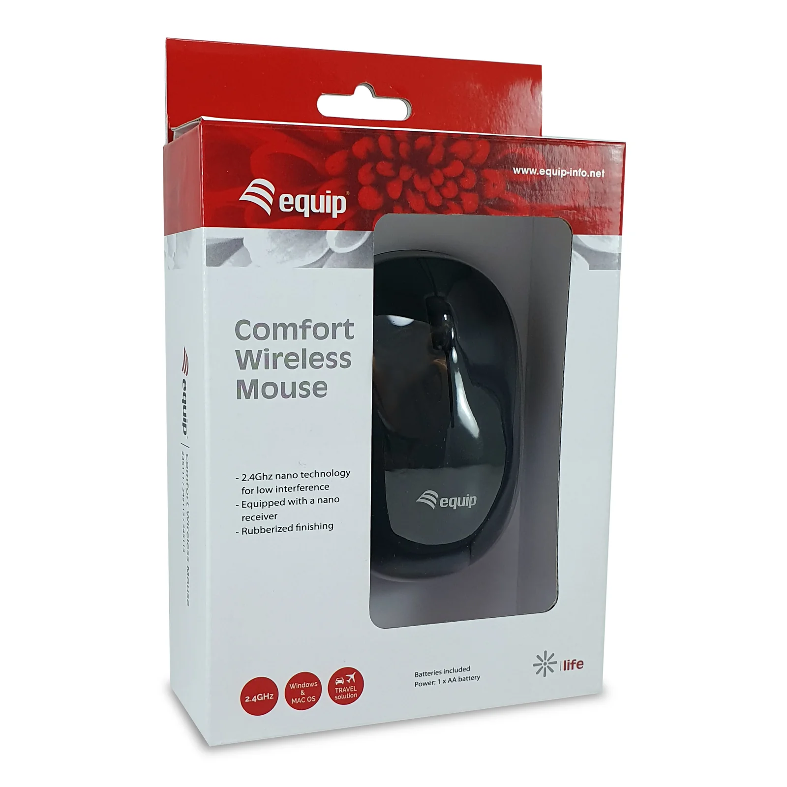 Equip 245111 souris Bureau Ambidextre RF sans fil Optique 1200 DPI