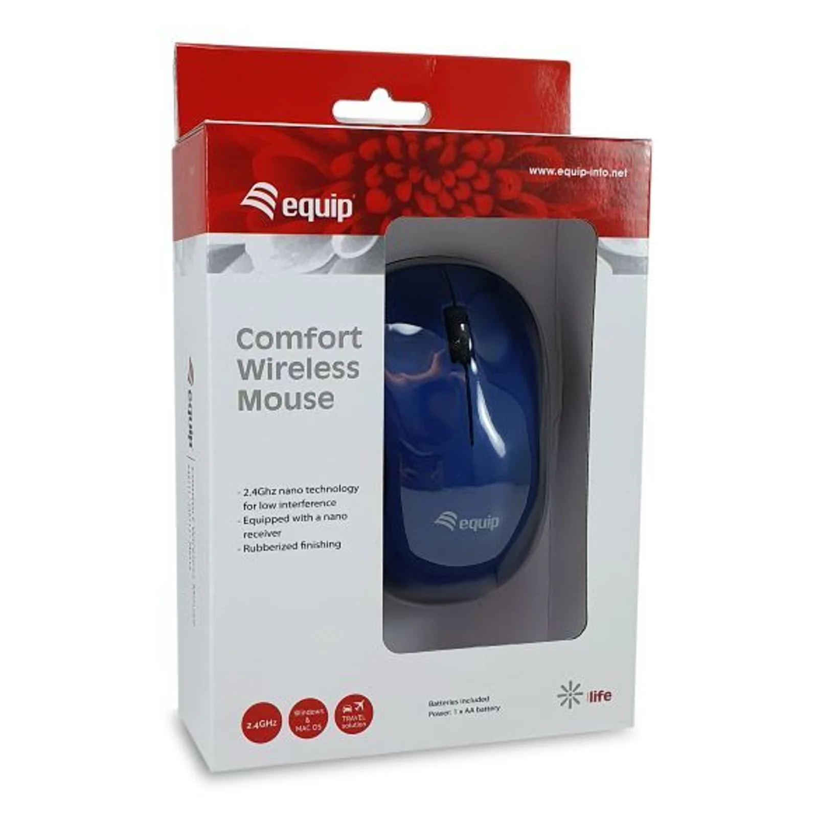 Equip 245112 souris Bureau Ambidextre RF sans fil Optique 1200 DPI