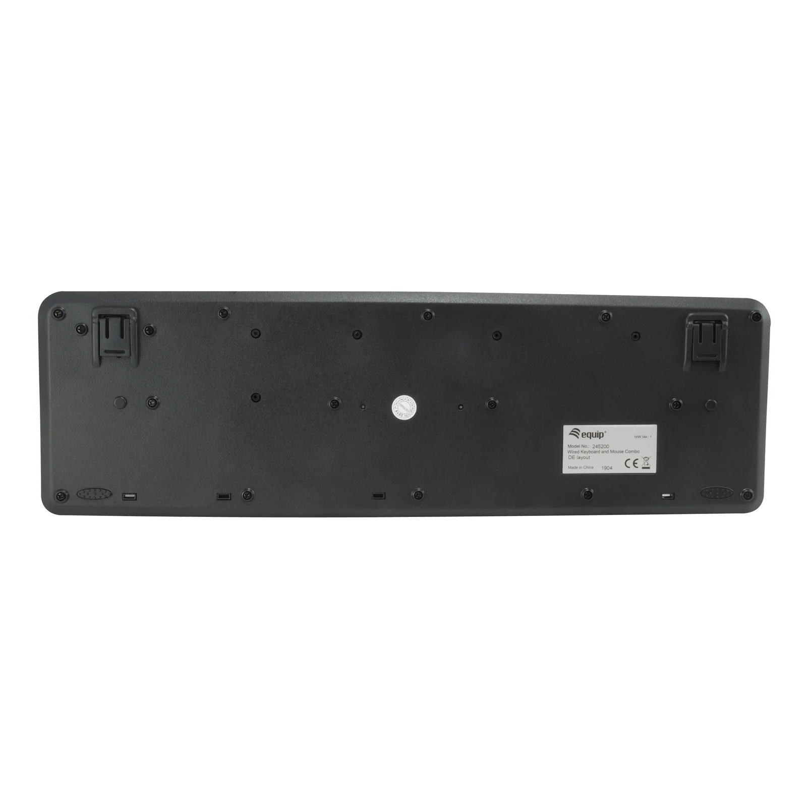 Equip 245200 clavier Souris incluse Bureau USB QWERTZ Allemand Noir