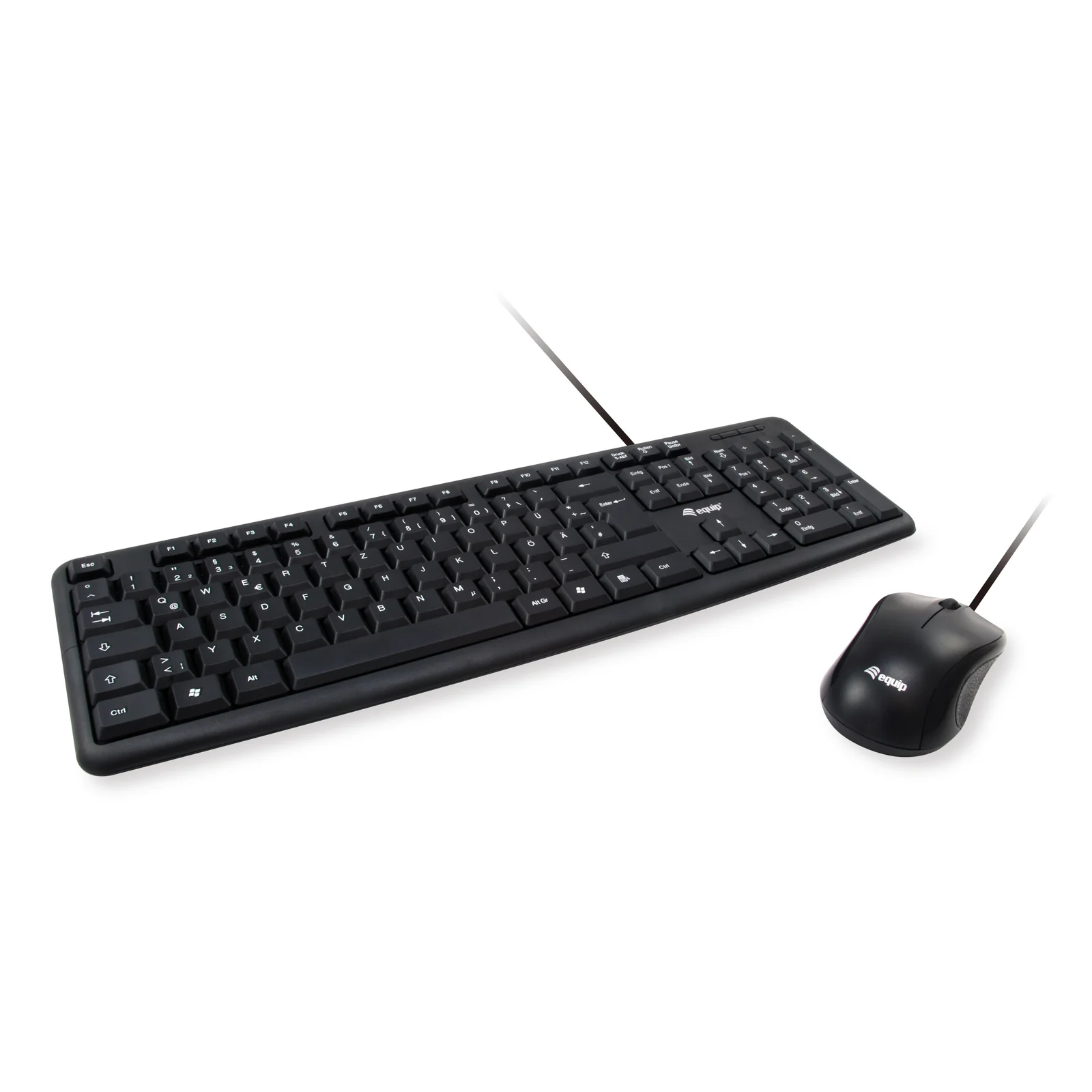 245202 clavier Souris incluse Bureau USB QWERTY Portuguais Noir