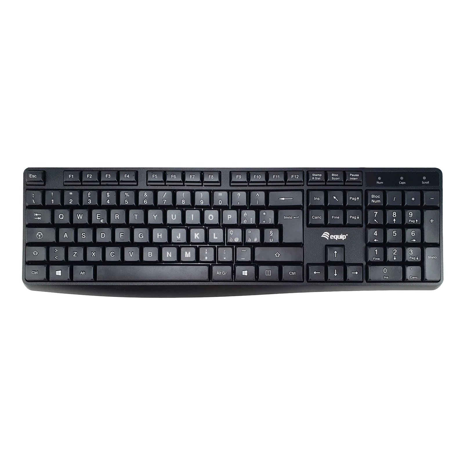 245213 clavier Bureau USB QWERTY Italien Noir