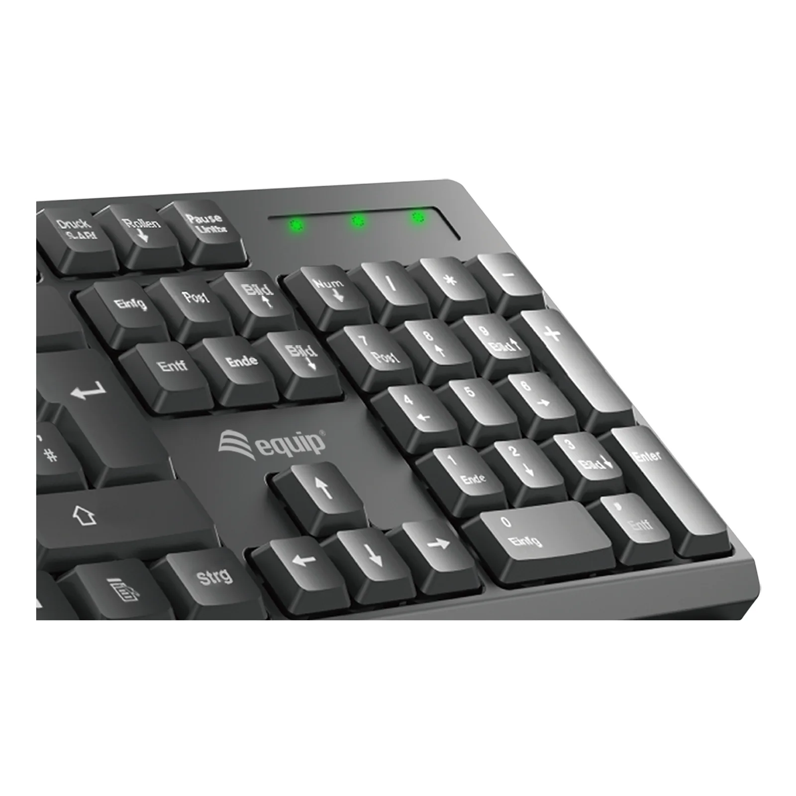 Equip 245222 clavier Souris incluse Bureau RF sans fil QWERTY Portuguais Noir