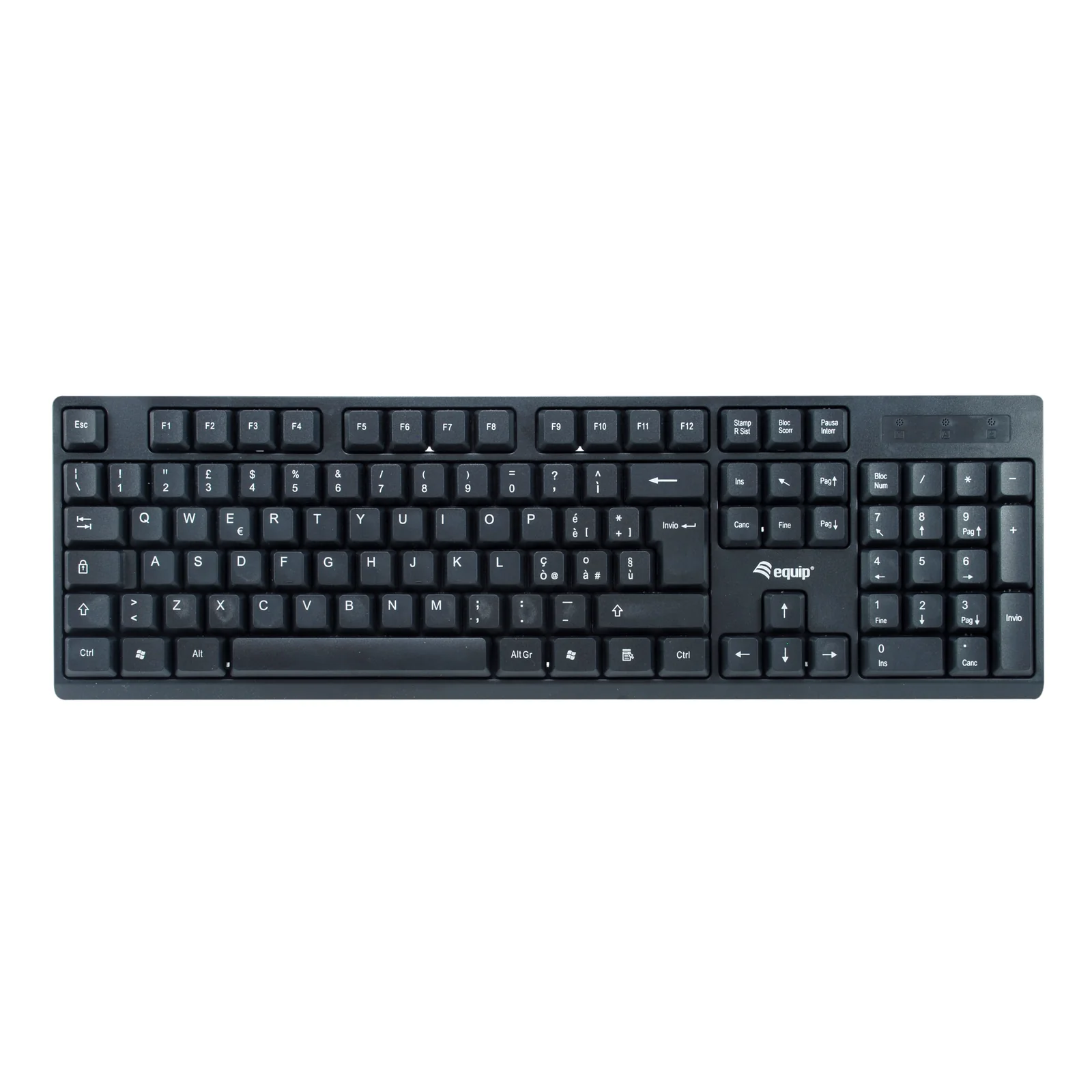 Equip 245223 clavier Souris incluse Bureau RF sans fil QWERTY Italien Noir