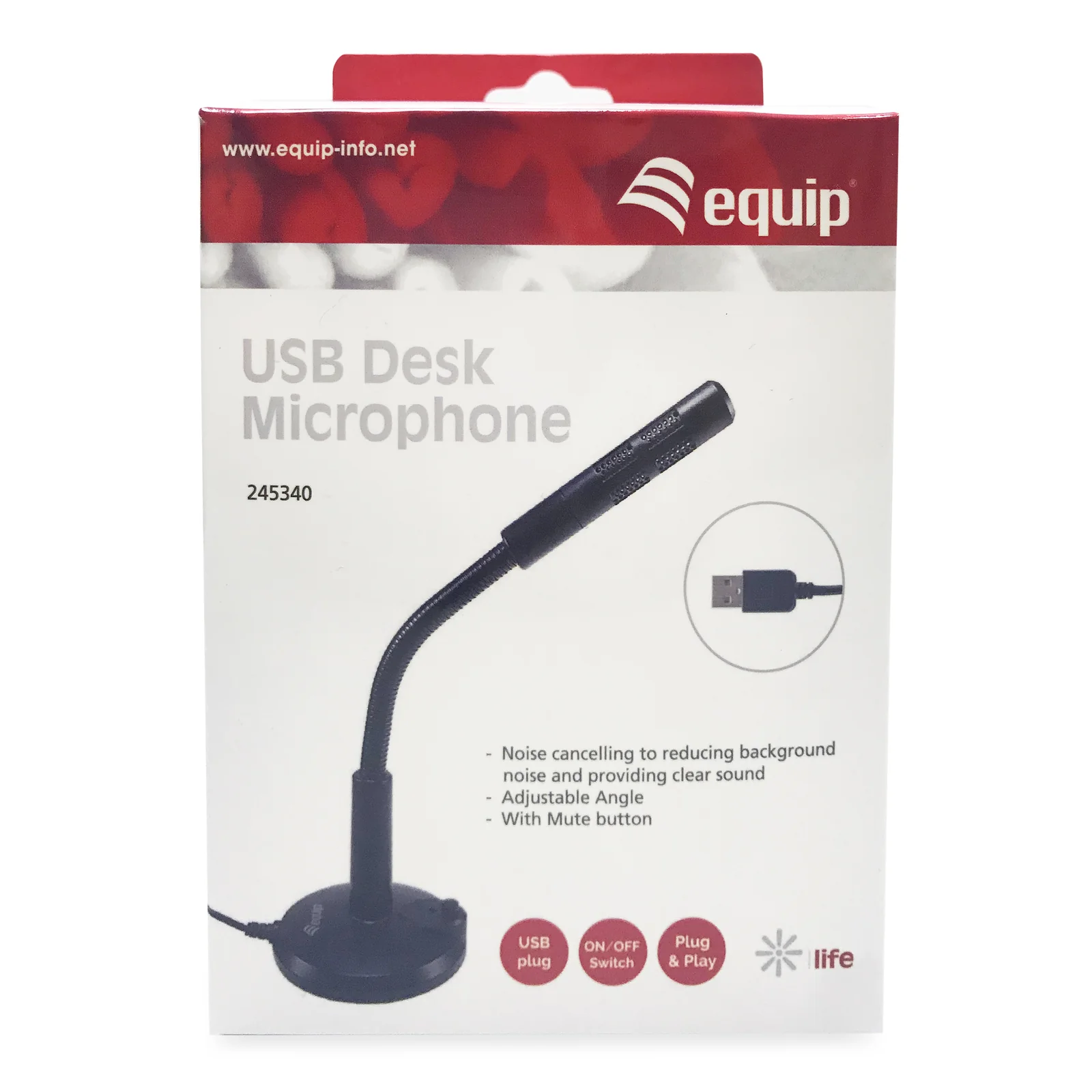 Equip 245340 Noir Microphone de table