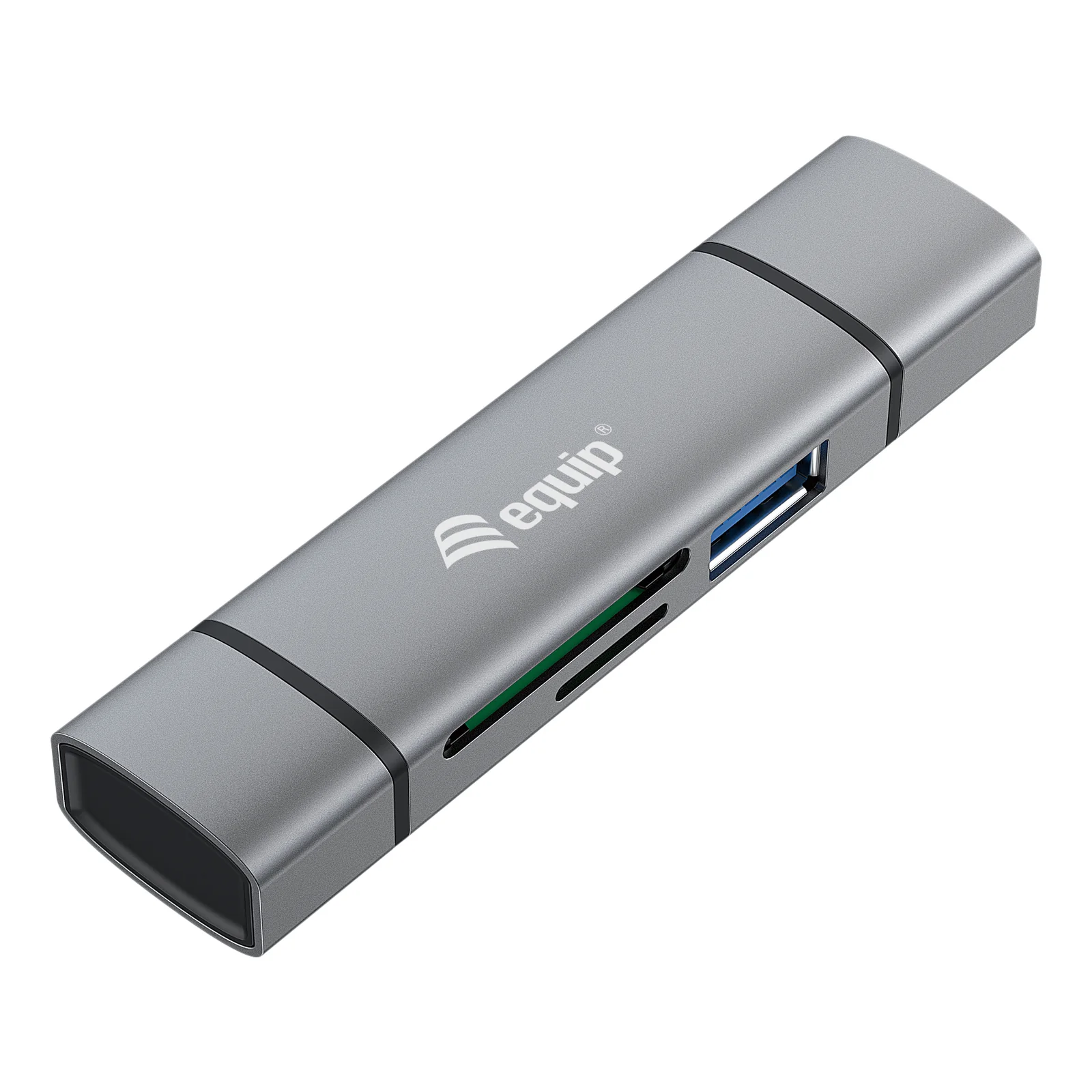 Equip 245460 lecteur de carte mémoire USB 3.2 Gen 1 (3.1 Gen 1) Type-A/Type-C Gris