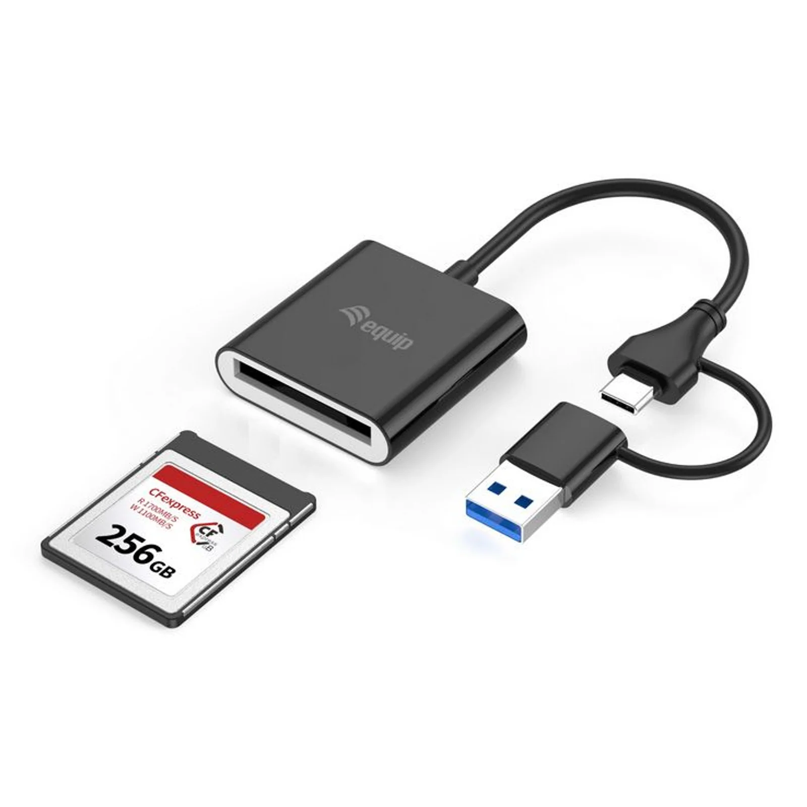 Equip 245461 lecteur de carte mémoire USB 3.2 Gen 2 (3.1 Gen 2) Type-C Noir