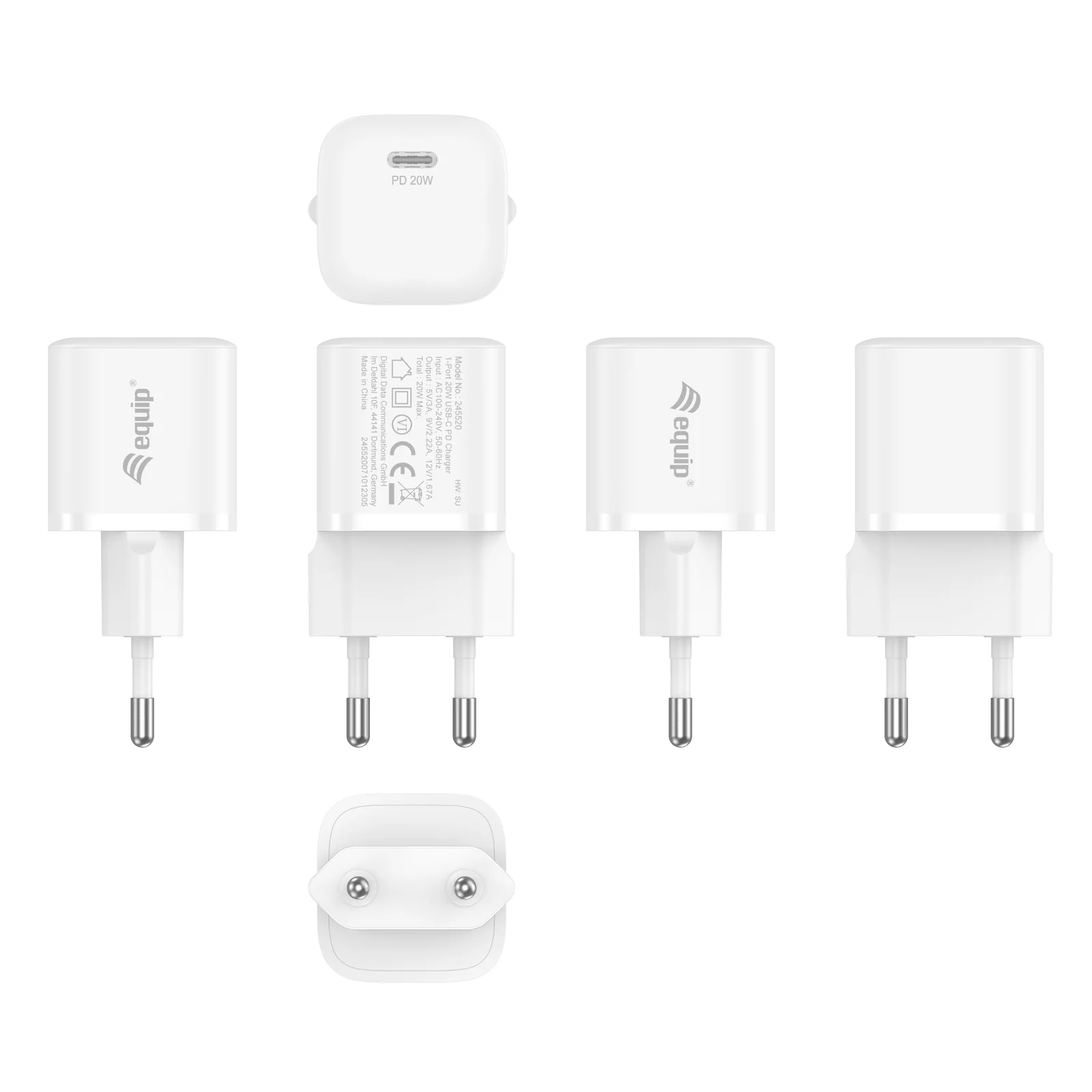 Equip 245520 chargeur d'appareils mobiles Smartphone, Tablette Blanc Secteur Intérieure