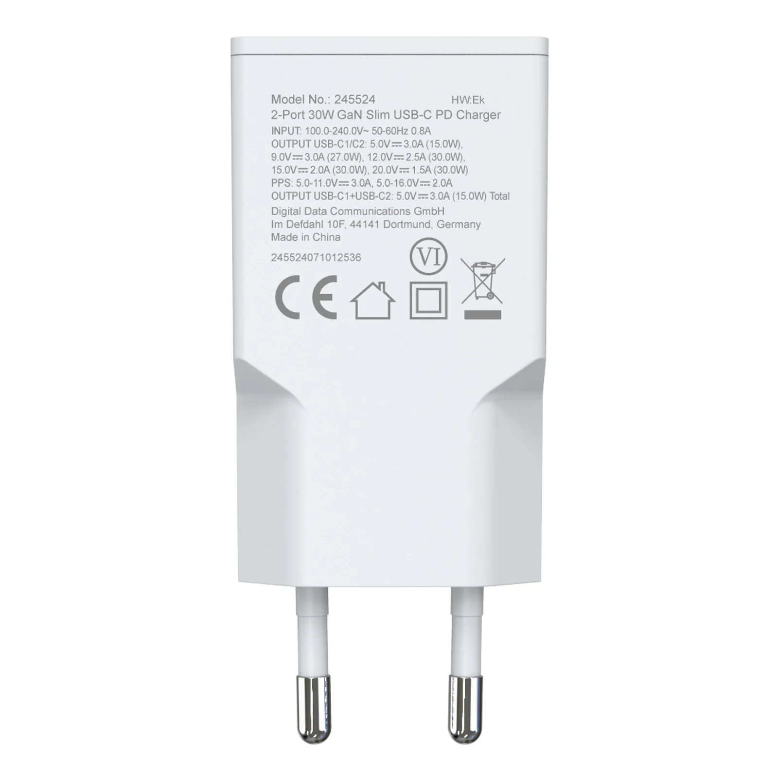 Equip 245524 chargeur d'appareils mobiles Universel Blanc Secteur Charge rapide Intérieure