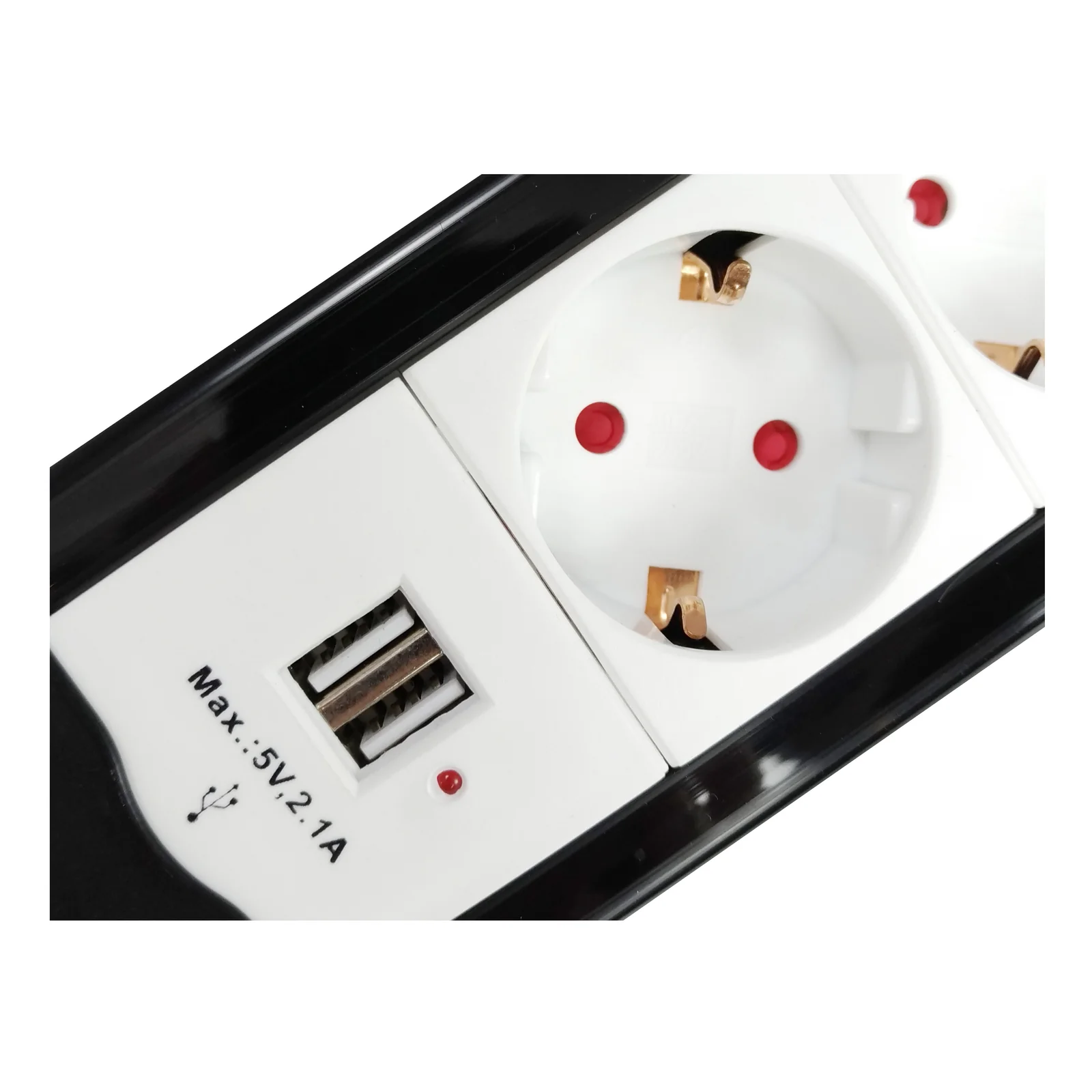Equip 245553 multiprise 1,5 m 4 sortie(s) CA Intérieure Noir, Blanc