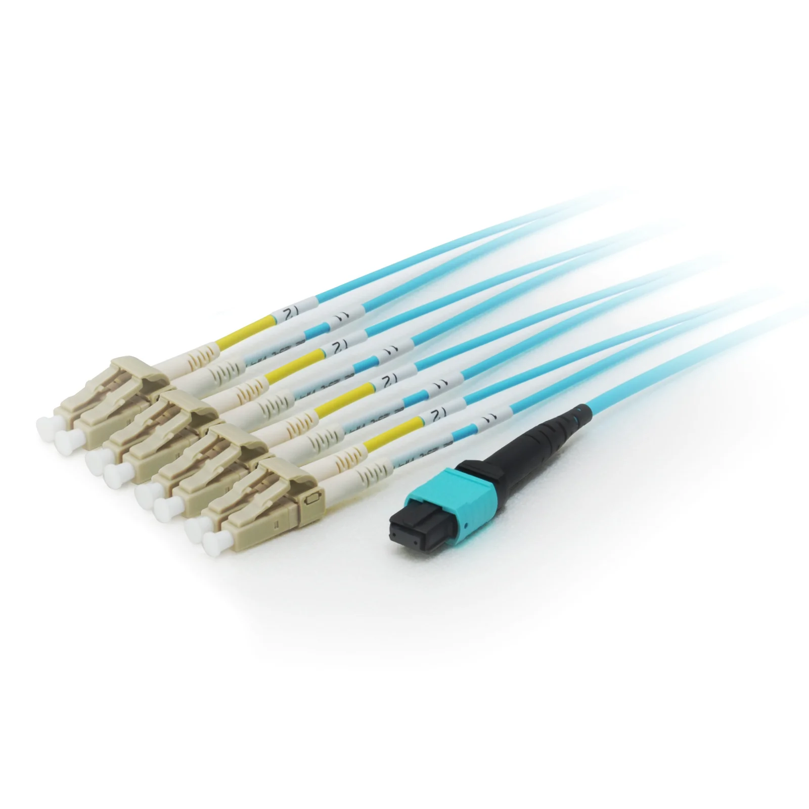 25556307 câble InfiniBand et à fibres optiques 3 m MTP 4x LC Cyan