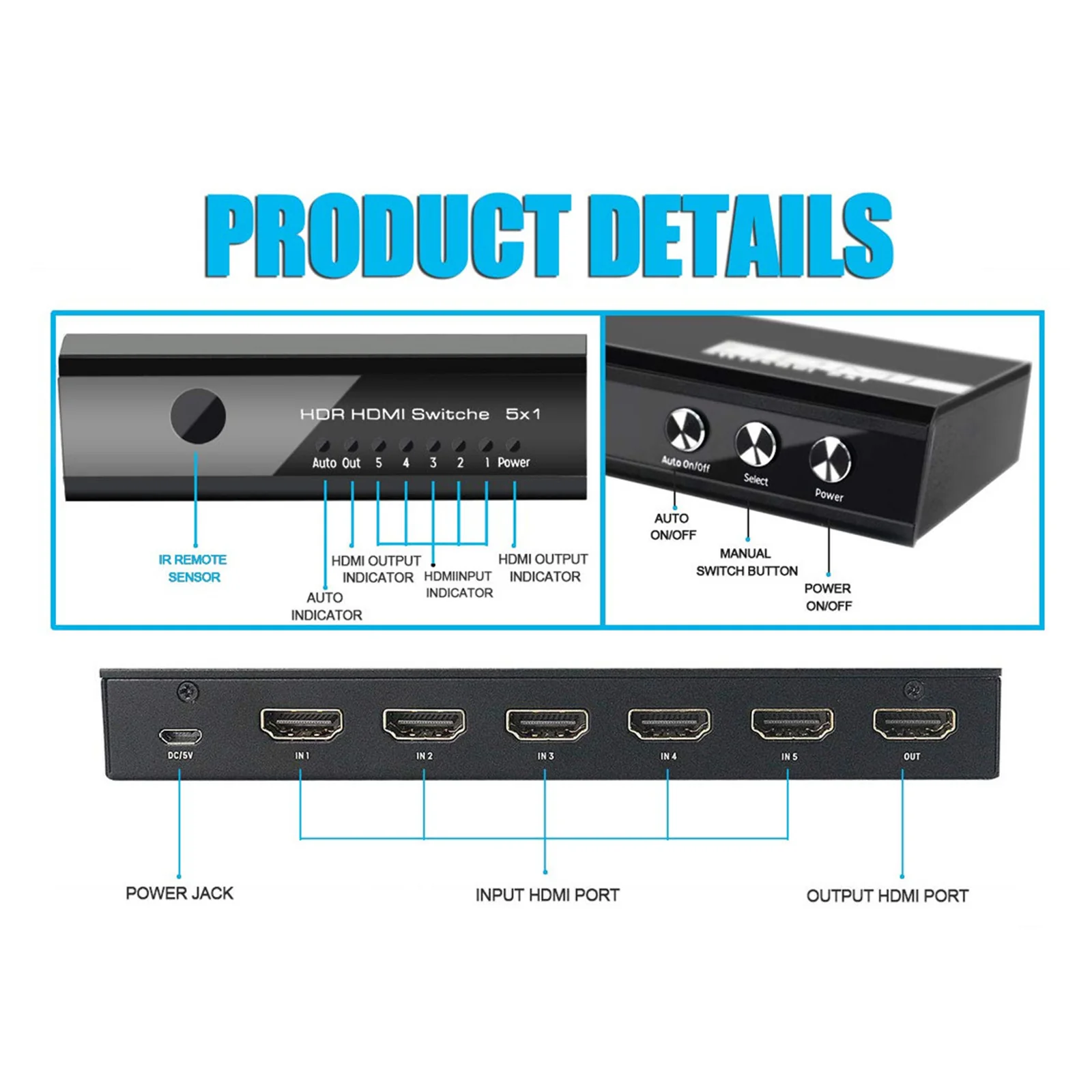 Equip 332726 commutateur vidéo HDMI