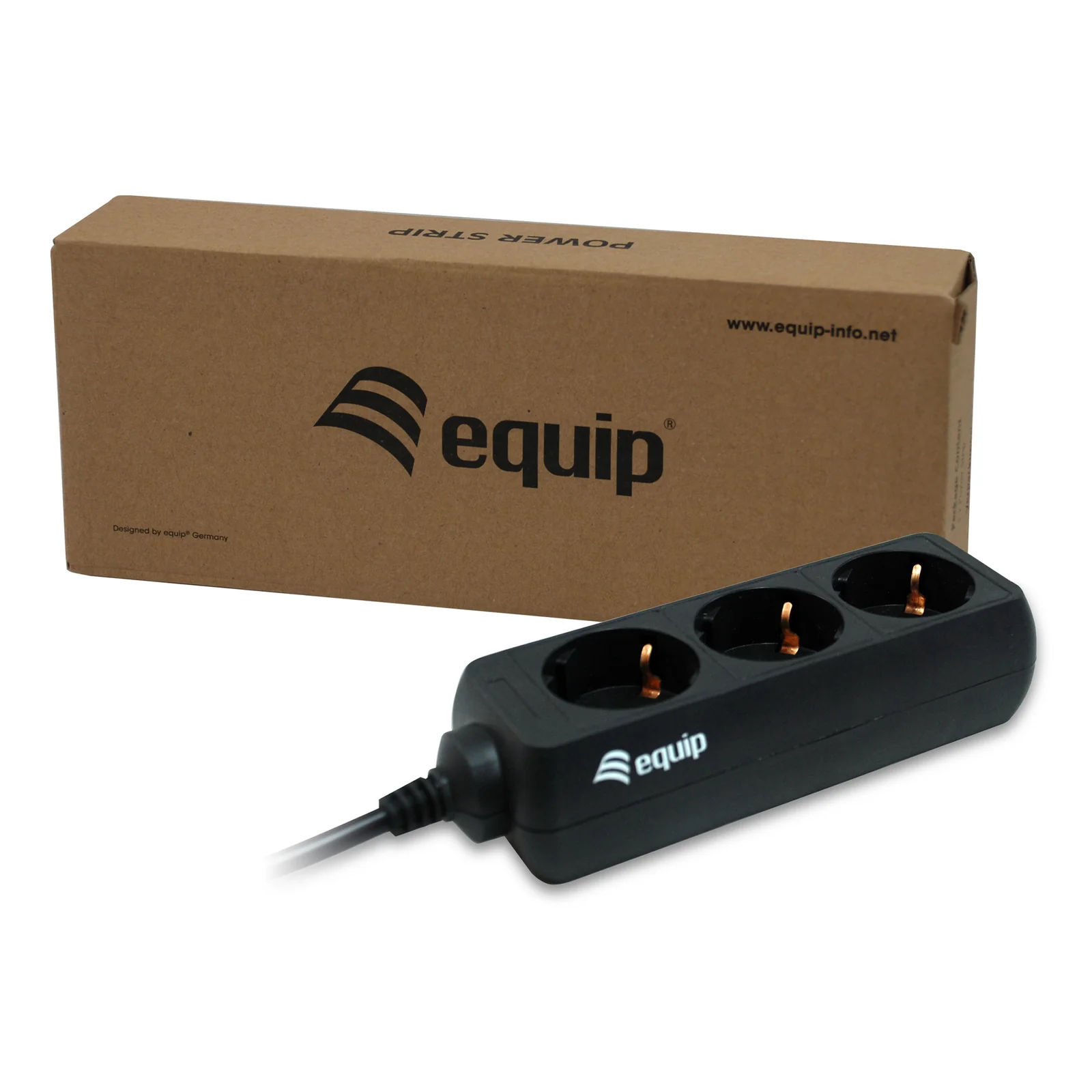 Equip 333280 multiprise 1,1 m 3 sortie(s) CA Noir