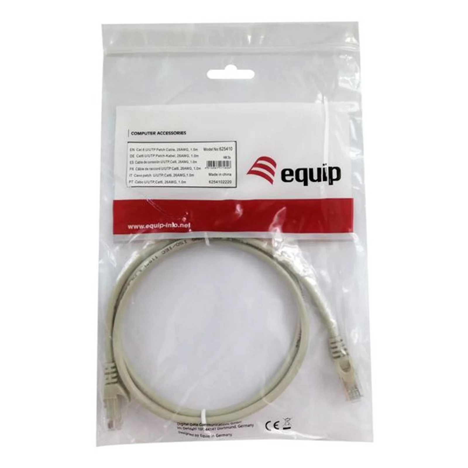 Equip 625410 câble de réseau Beige 1 m Cat6 U/UTP (UTP)