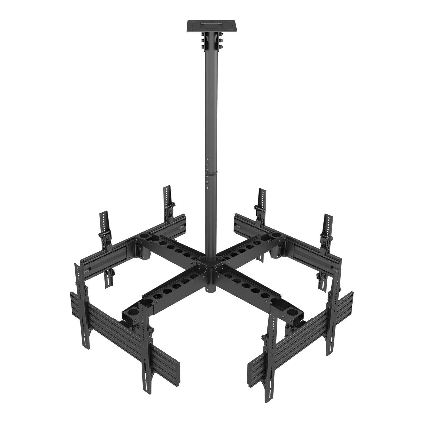 650372 Support de TV à écran quadruple pour montage au plafond 37"-65