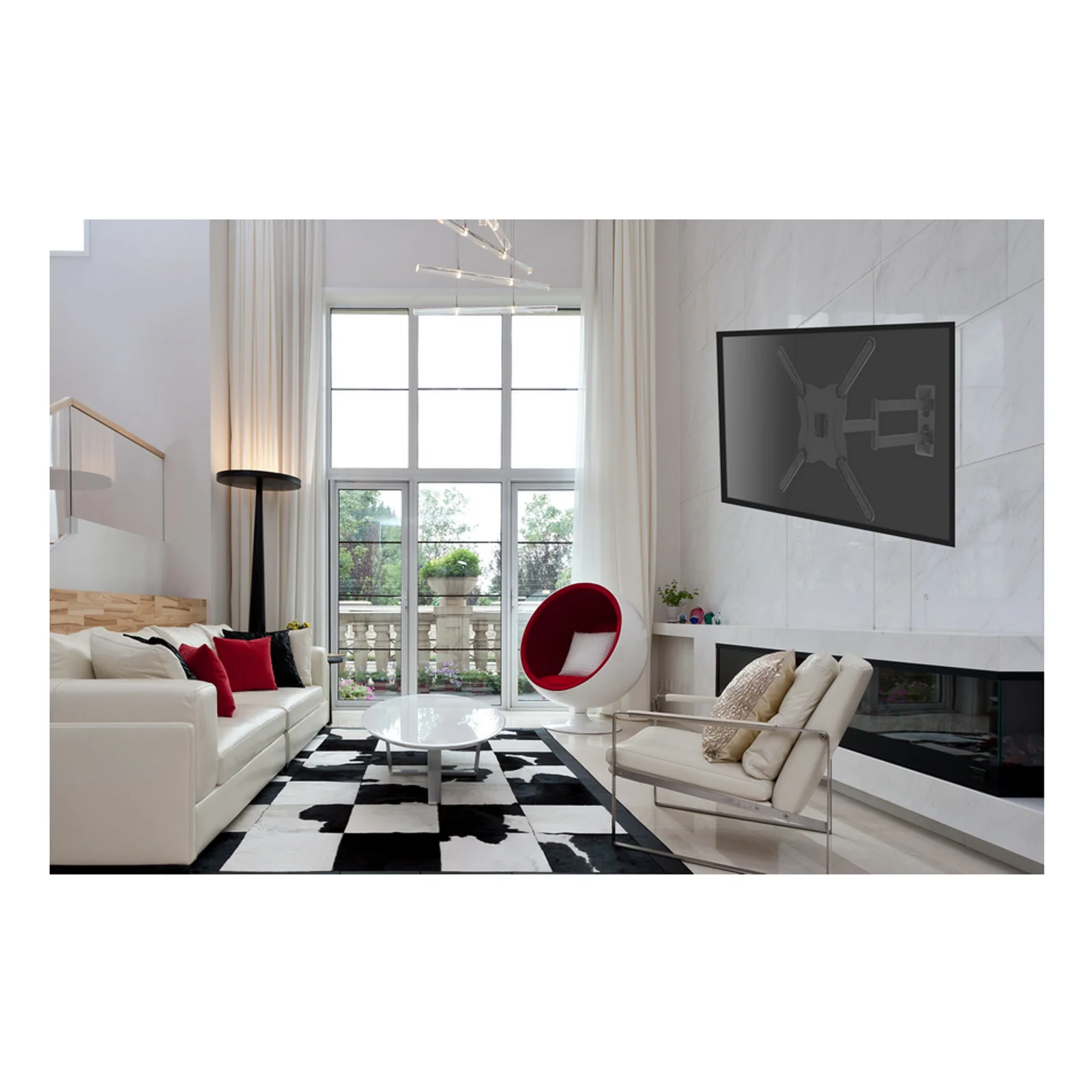 Equip 650407 Support mural articulé pour TV de 23 à 55 pouces