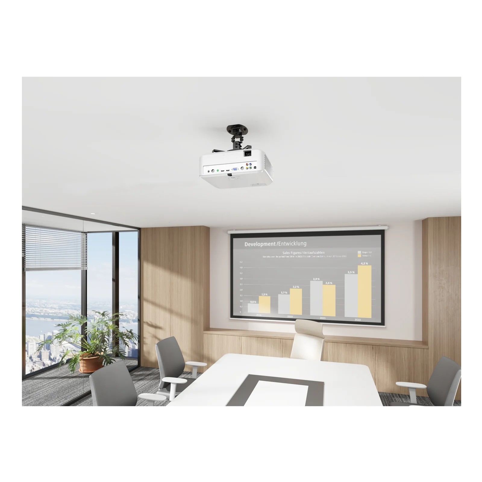 Equip 650705 support pour projecteurs Plafond Noir