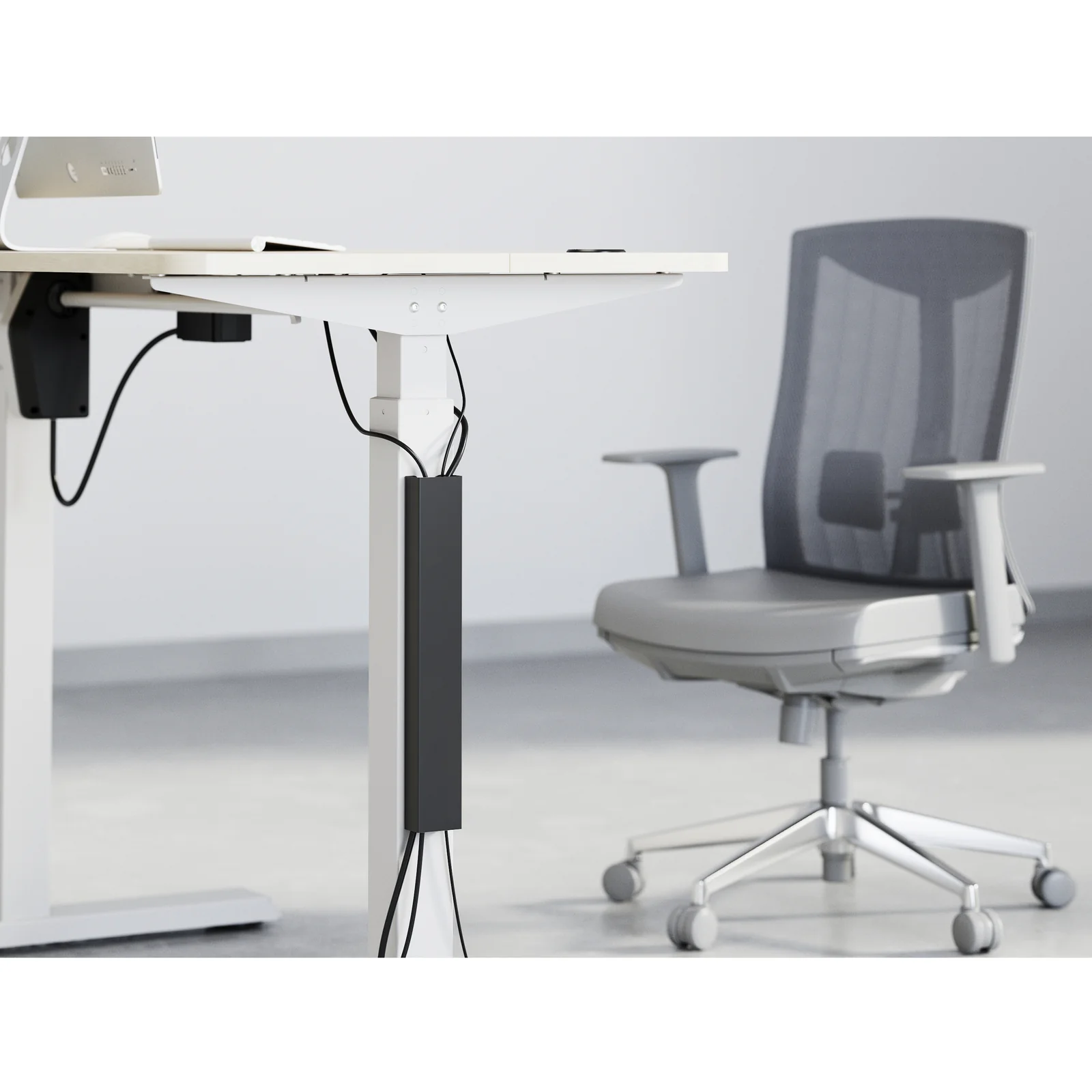 Equip 650865 range-câbles Bureau Plateau de câbles Noir