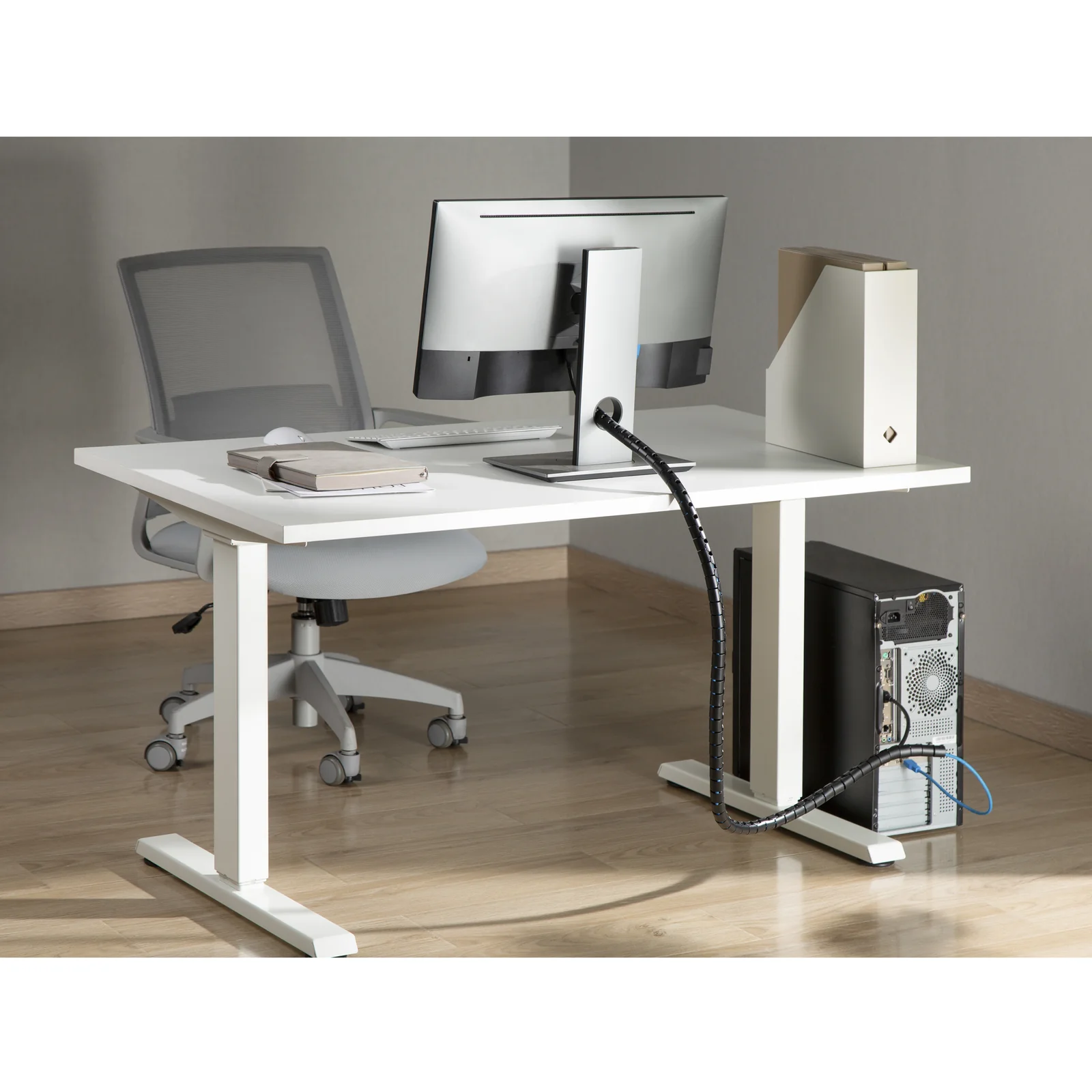 Equip 650868 range-câbles Bureau Manchon de câbles Noir