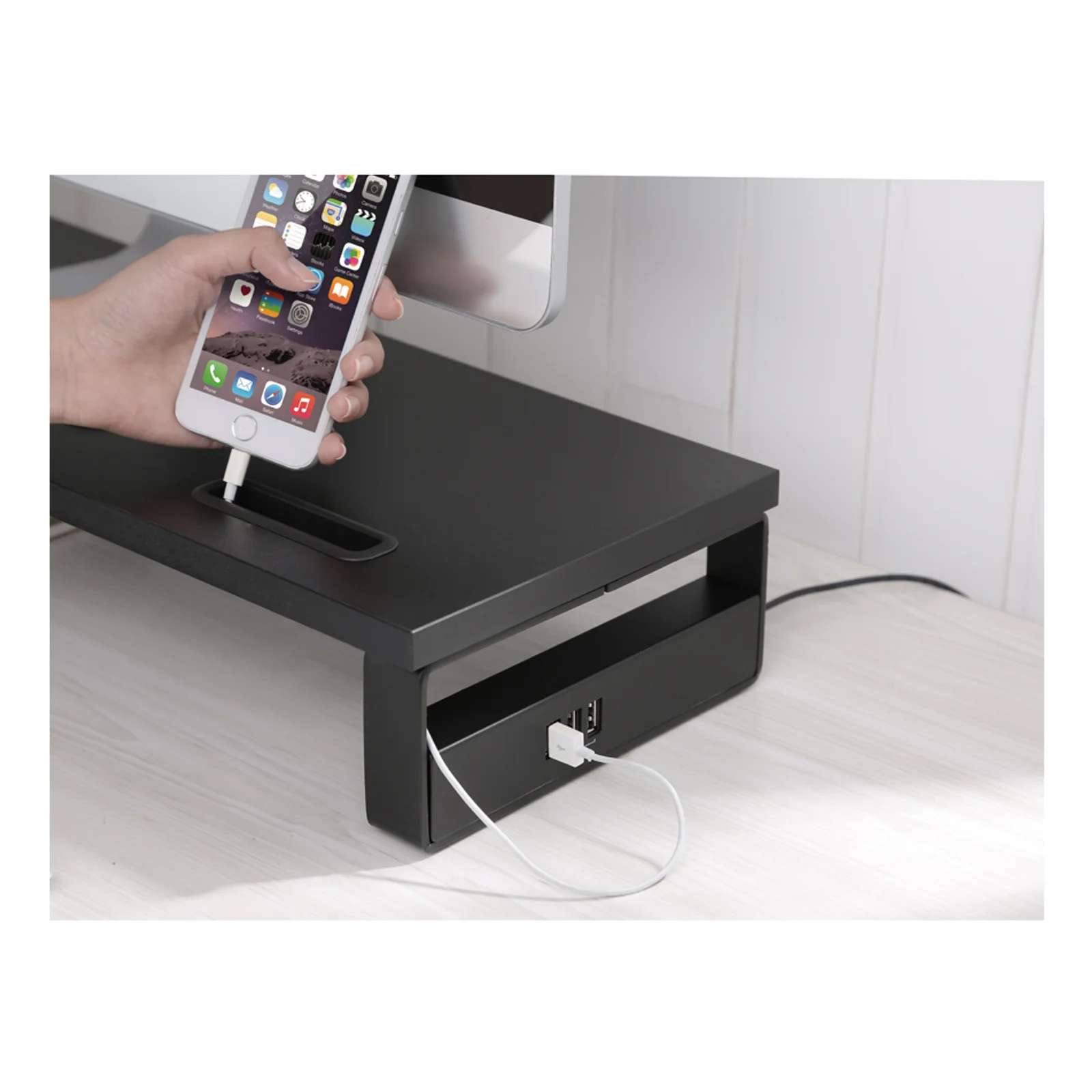 Equip 650881 Support de moniteur de bureau avec USB