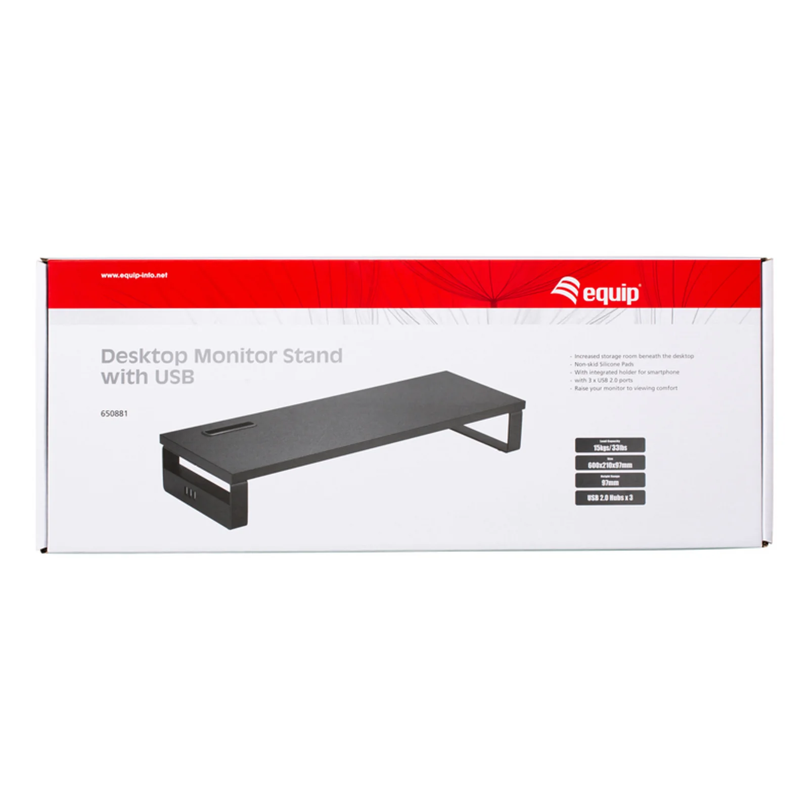 Equip 650881 Support de moniteur de bureau avec USB