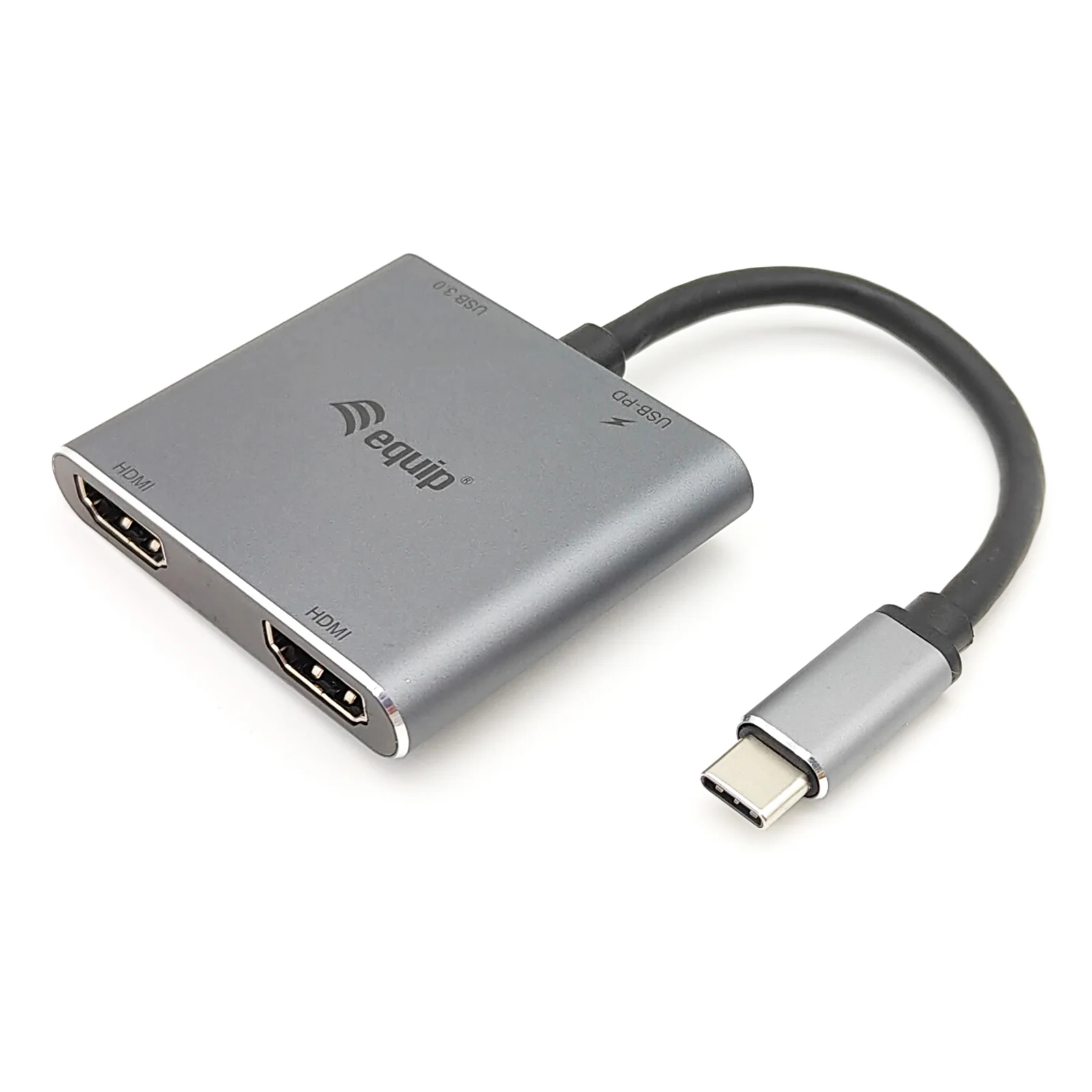 Adaptateur HDMI double USB-C 4 en 1, USB 3.0, USB PD 100W