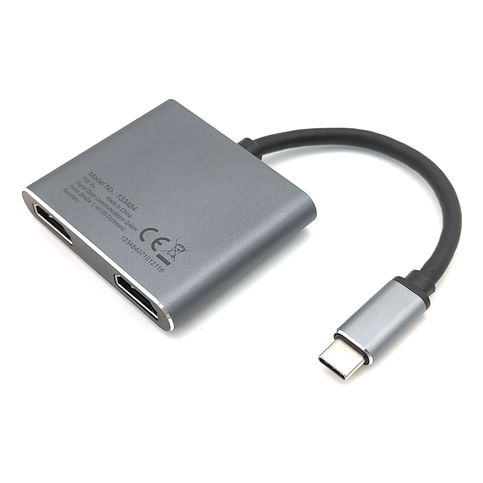 Equip Adaptateur HDMI double USB-C 4 en 1, USB 3.0, USB PD 100W