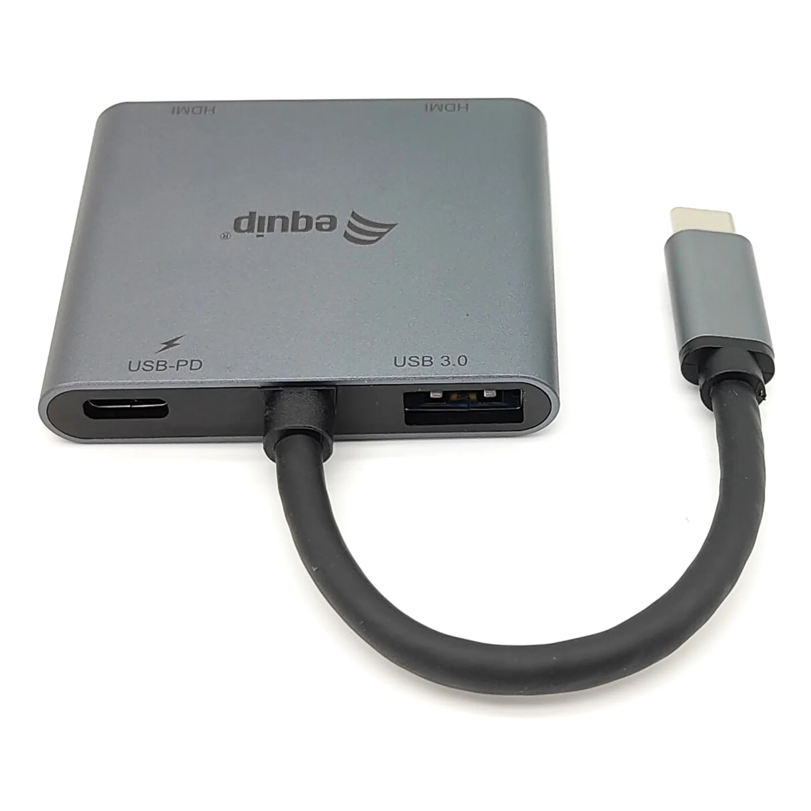 Equip Adaptateur HDMI double USB-C 4 en 1, USB 3.0, USB PD 100W