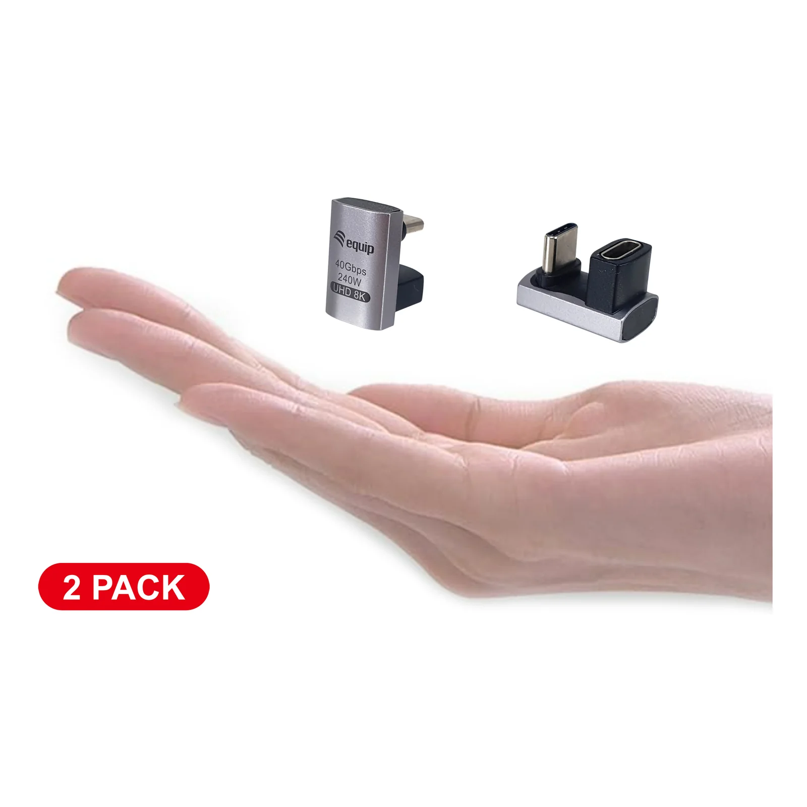 Equip Adaptateur USB 4 C vers C U, 40Gbps, PD 240W , 2-Pack