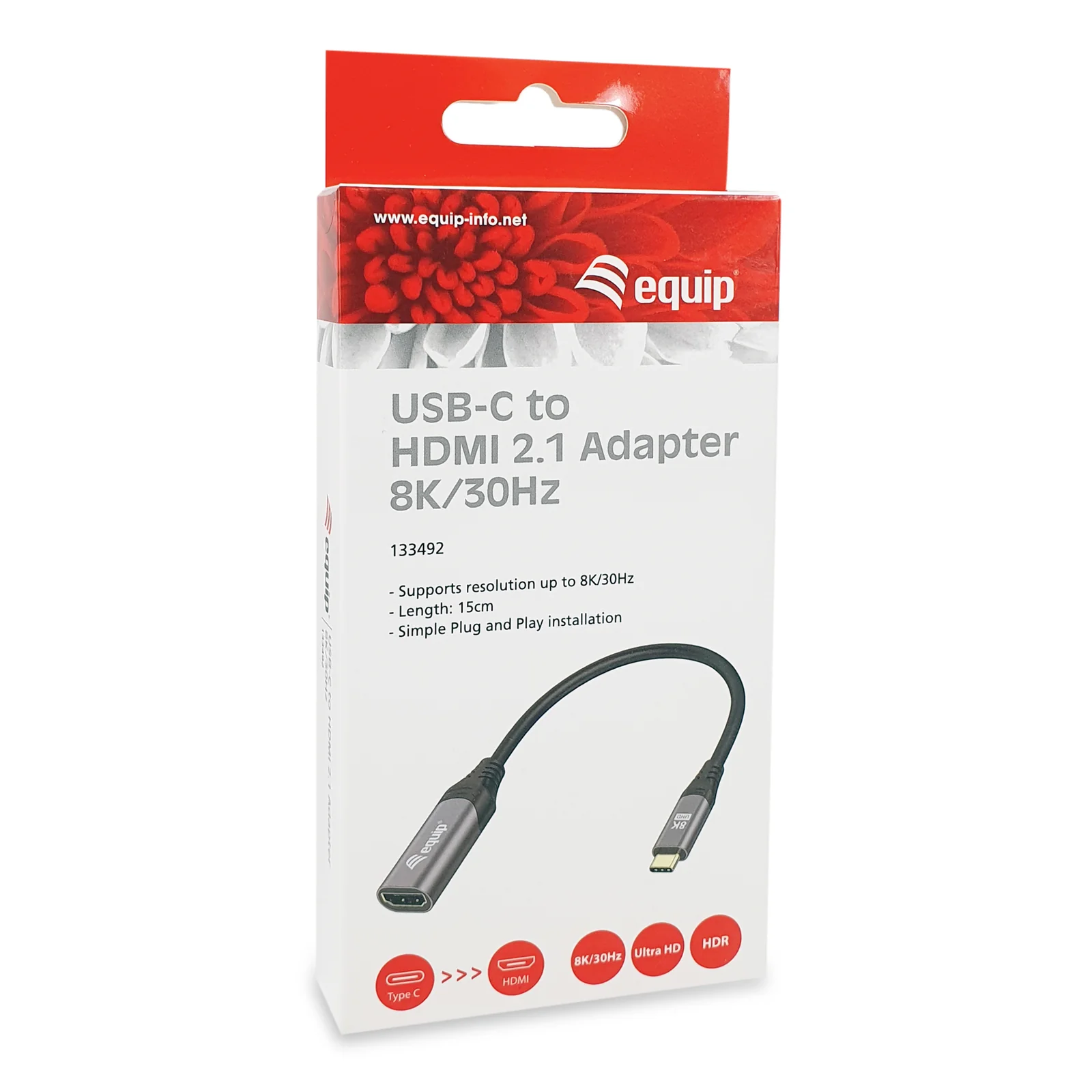 Equip Adaptateur USB-C vers HDMI 2.1, 8K/30Hz