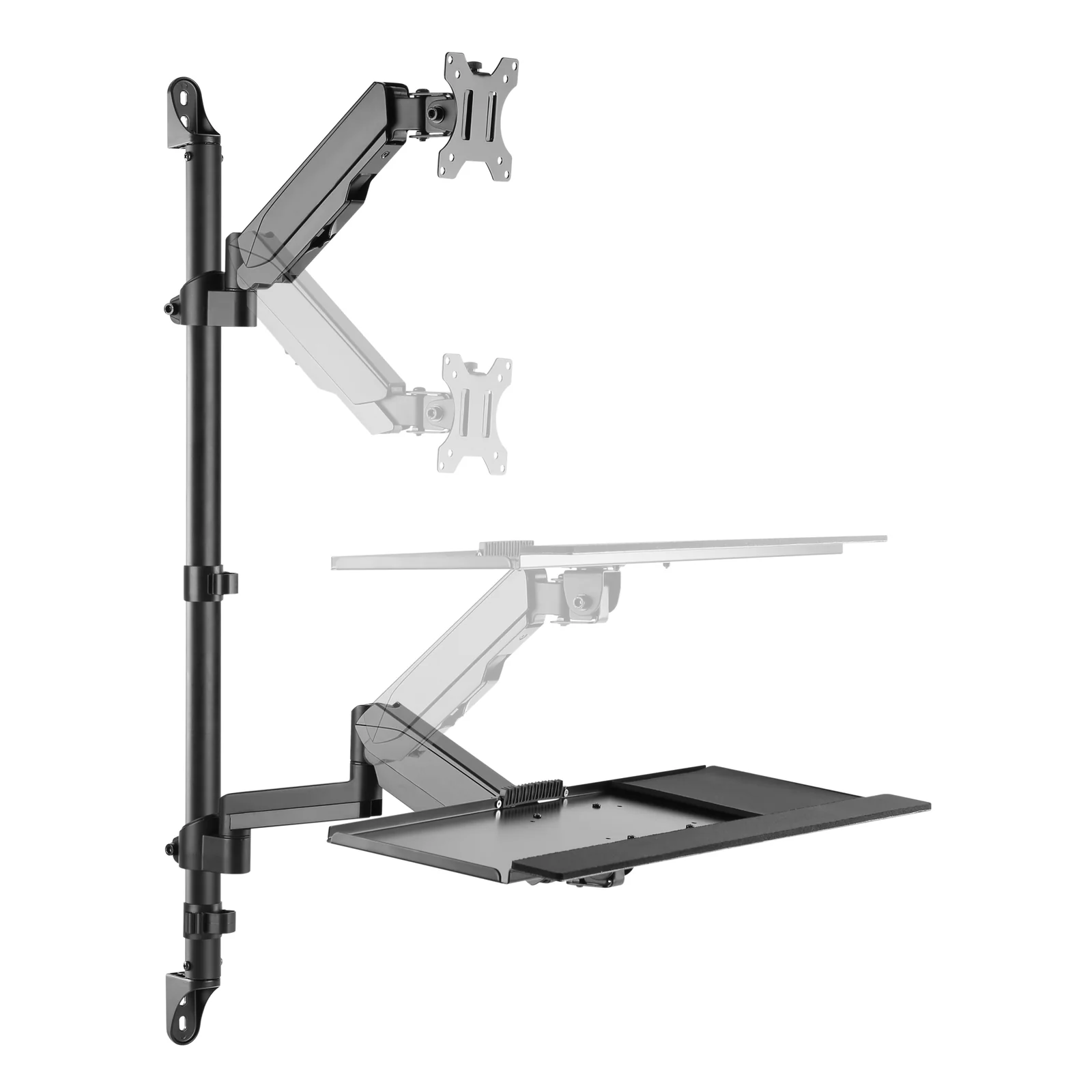 Equip Poste de travail mural à moniteur unique 17"-32