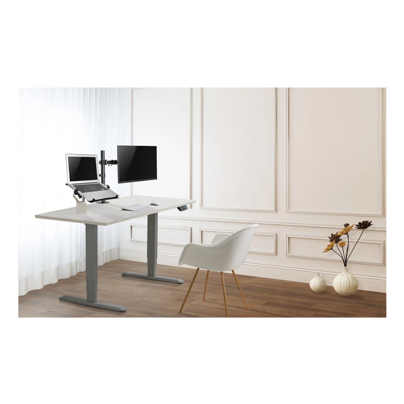 Equip Support de bureau pour moniteur, ordinateur portable, à bras articulé, 13"-32