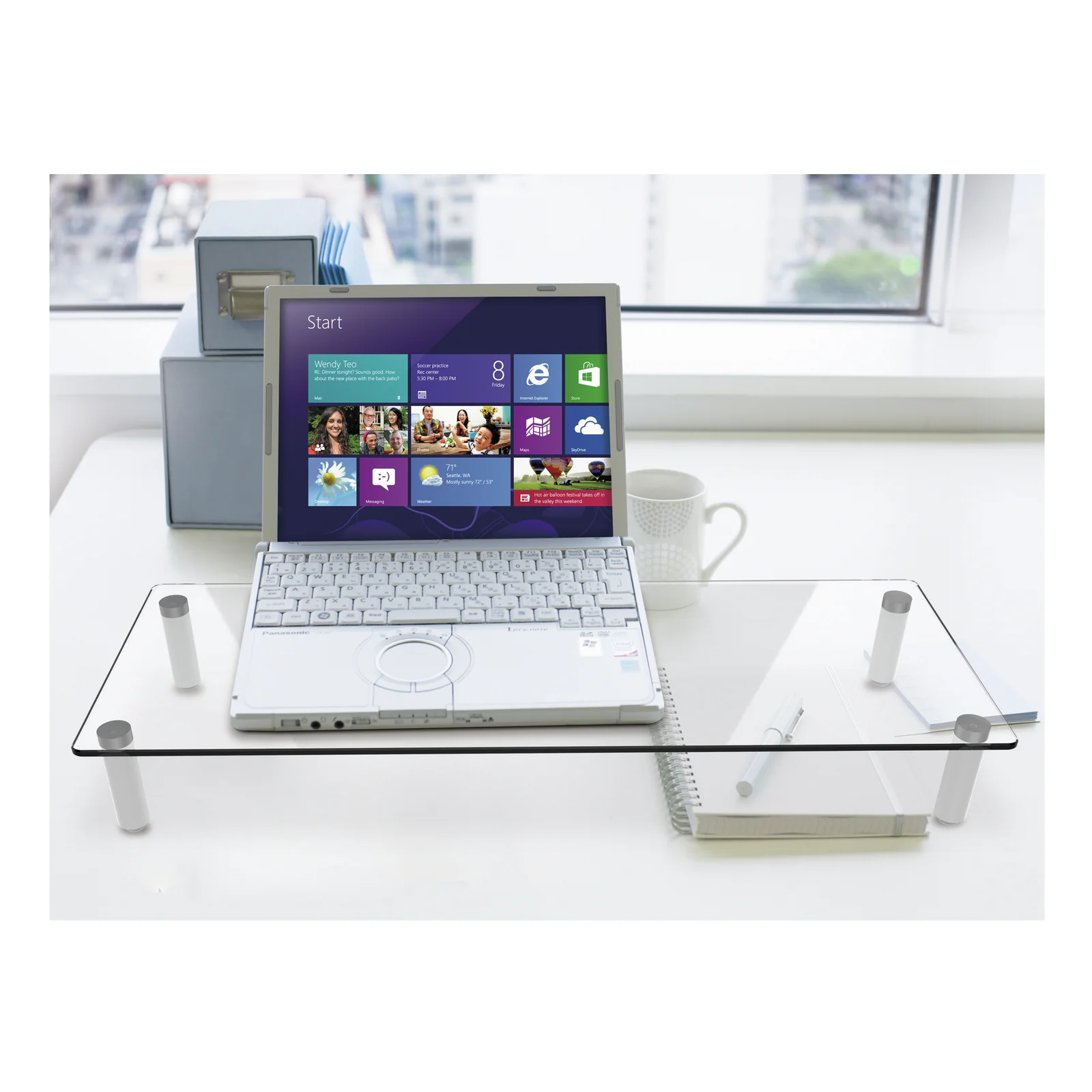Equip Support de moniteur de bureau en verre