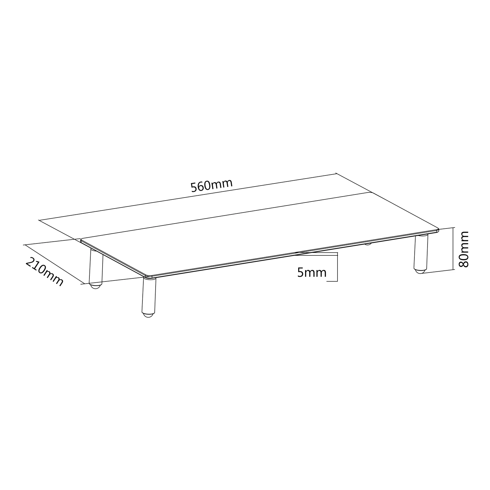 Equip Support de moniteur de bureau en verre