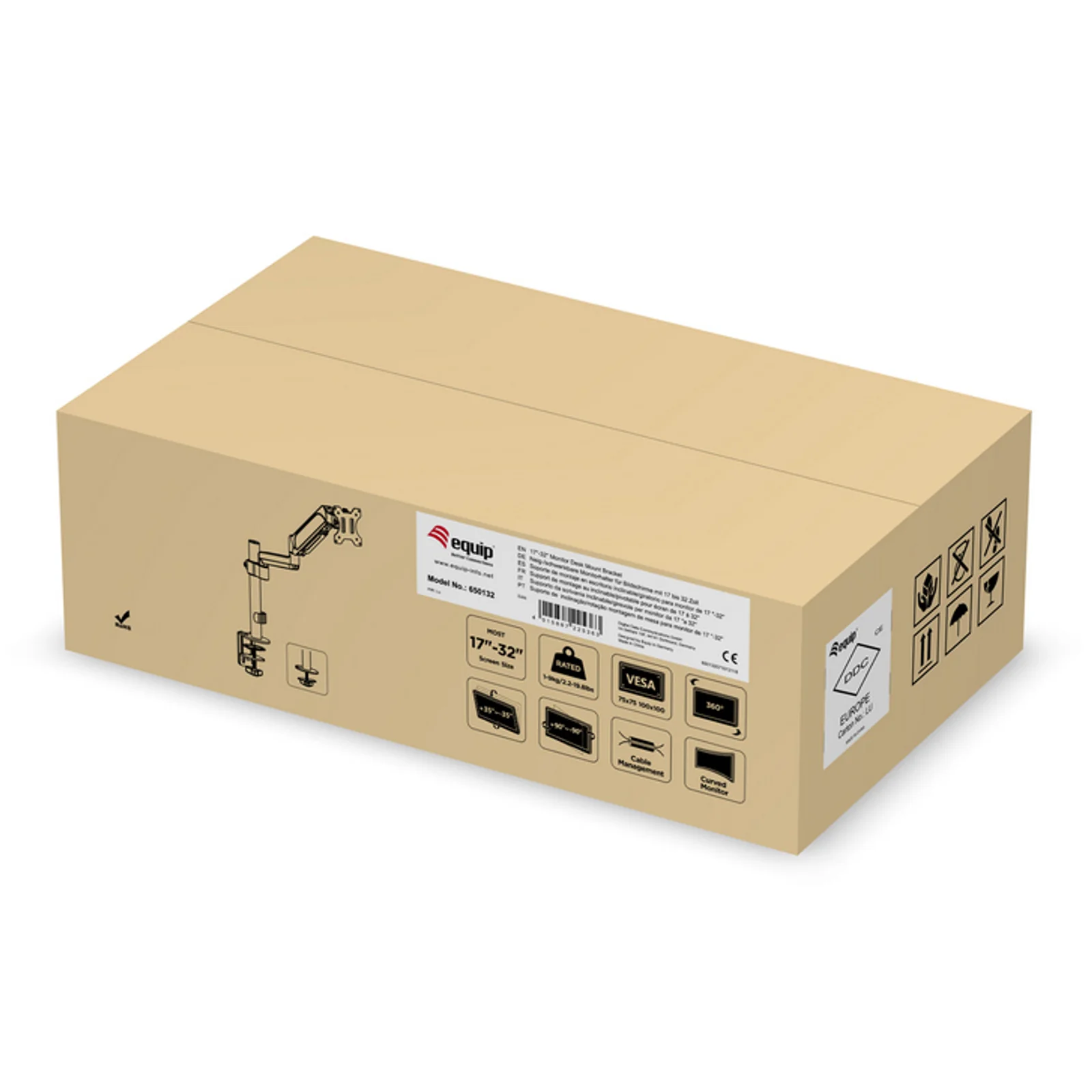 Equip Support de montage de bureau pour moniteur 17"-32