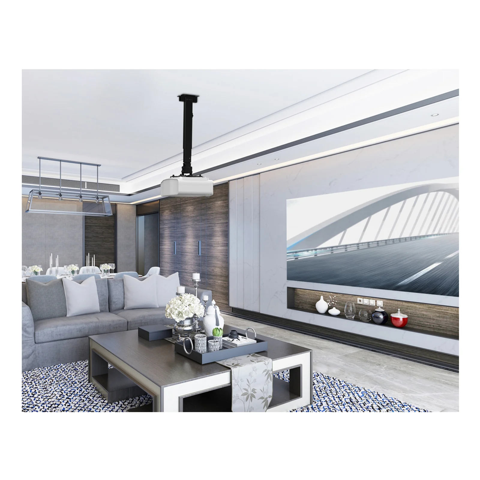 Equip Support mural pour projecteur, blanc