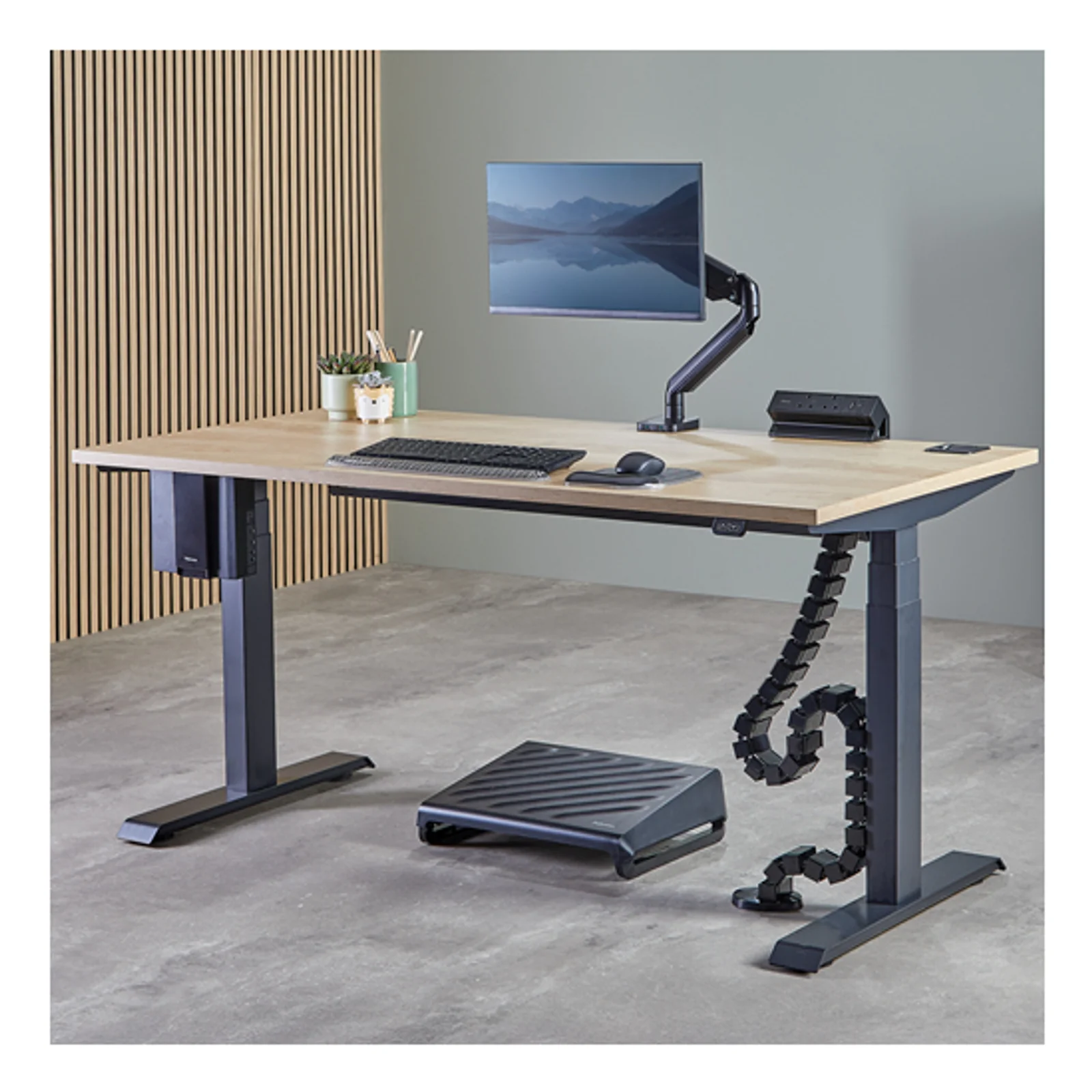 Fellowes 100136875 support pour unité centrale Support de CPU sous le bureau Noir