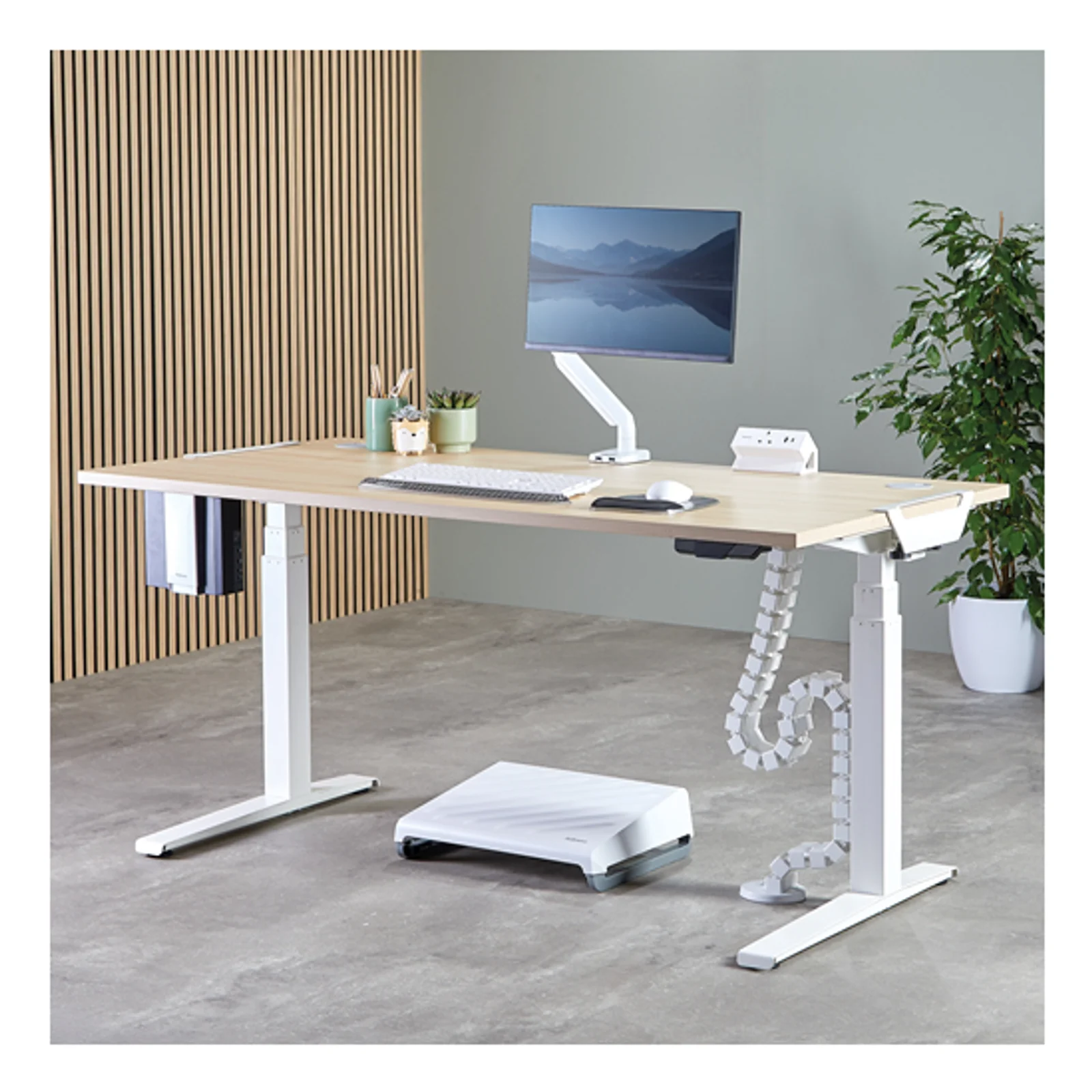Fellowes 100136876 support pour unité centrale Support de CPU sous le bureau Blanc