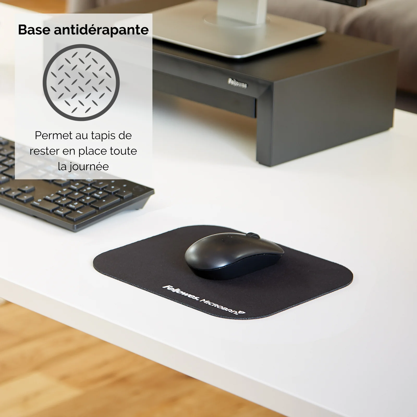 Fellowes 5933907 tapis de souris Noir