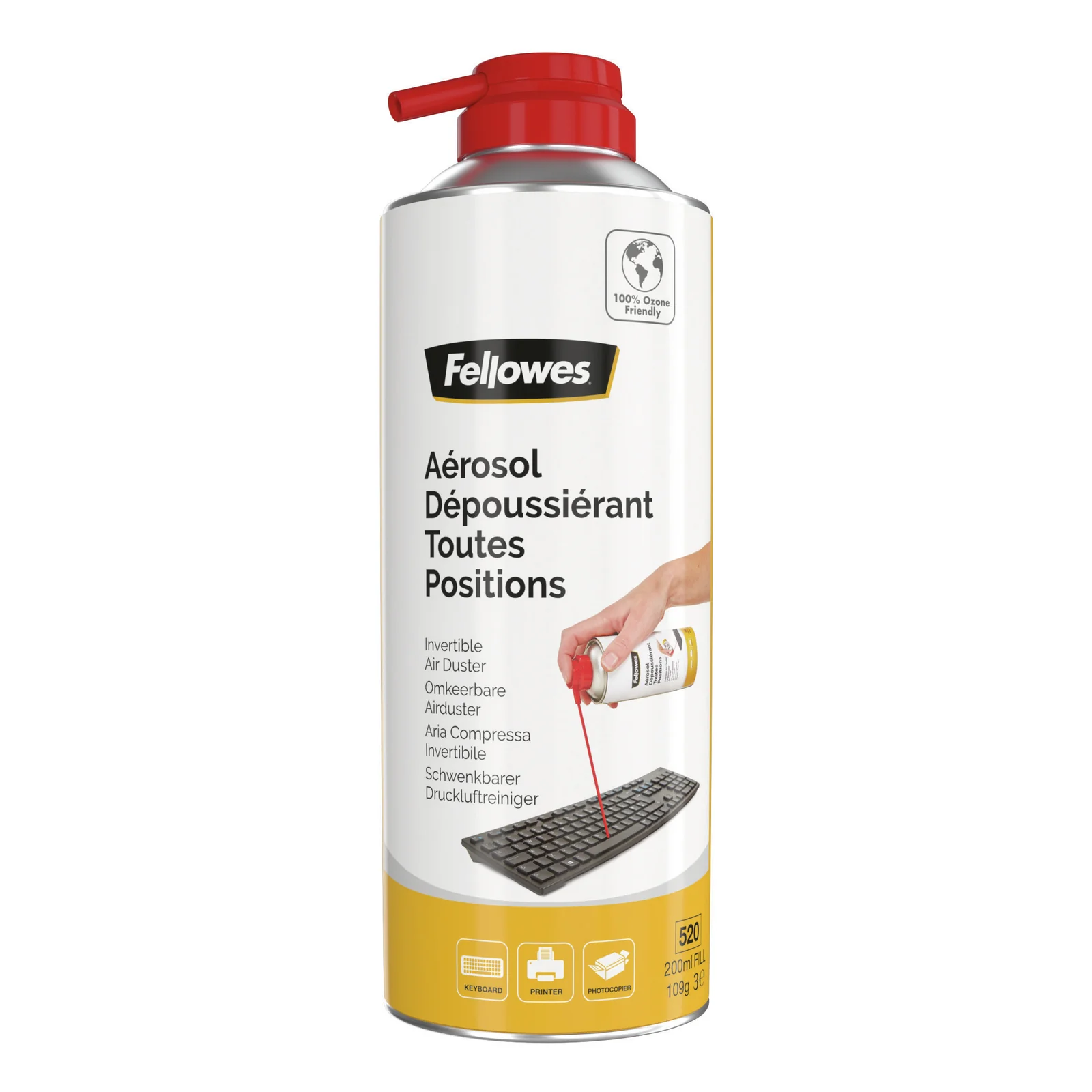 Fellowes Aérosol dépoussiérant écologique toutes positions