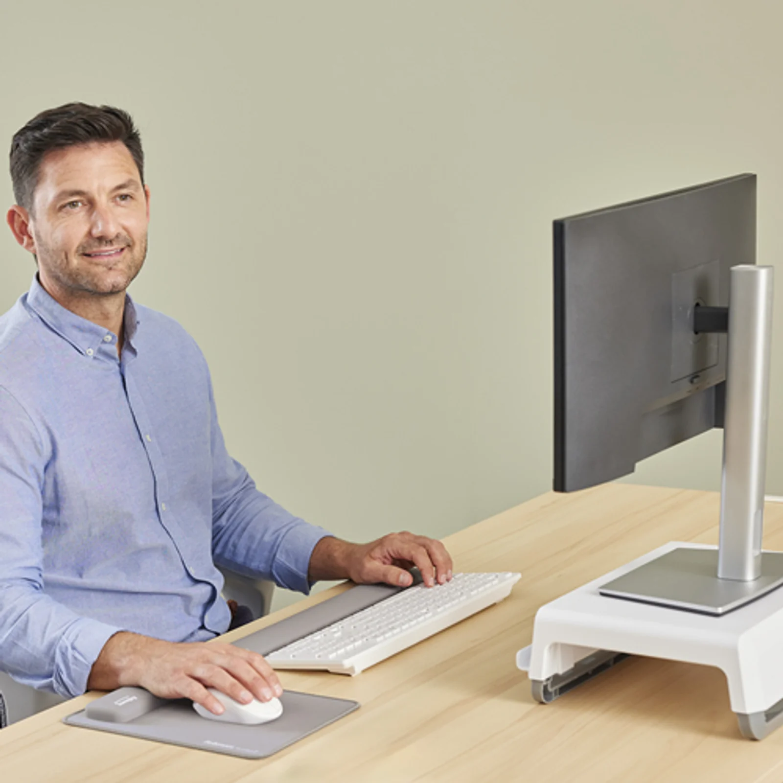 Fellowes Breyta repose-poignet Silicone Gris