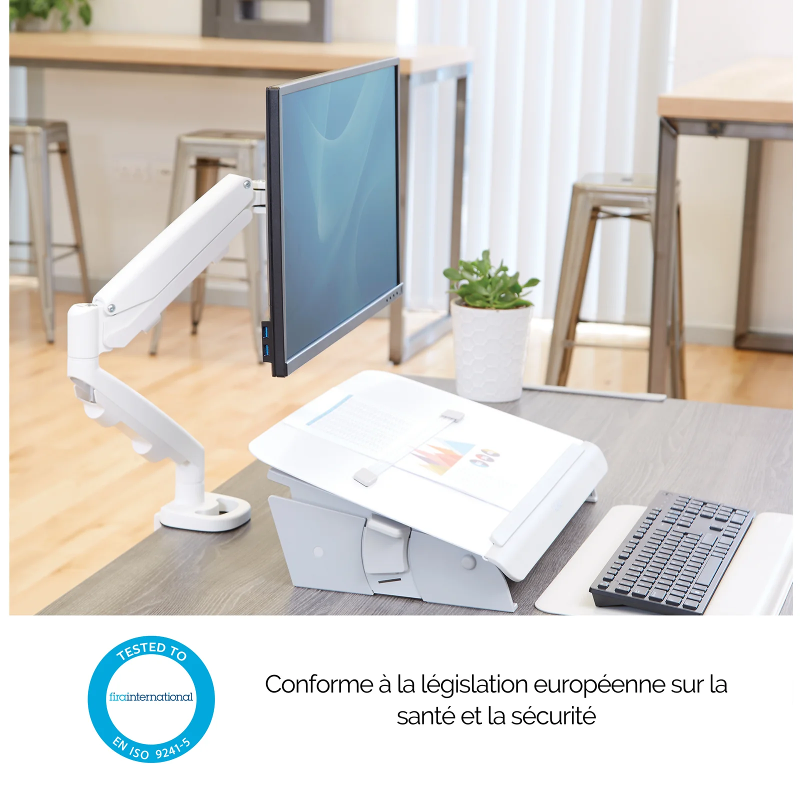 Fellowes Eppa 9683201 support d'écran plat pour bureau 101,6 cm (40") Blanc