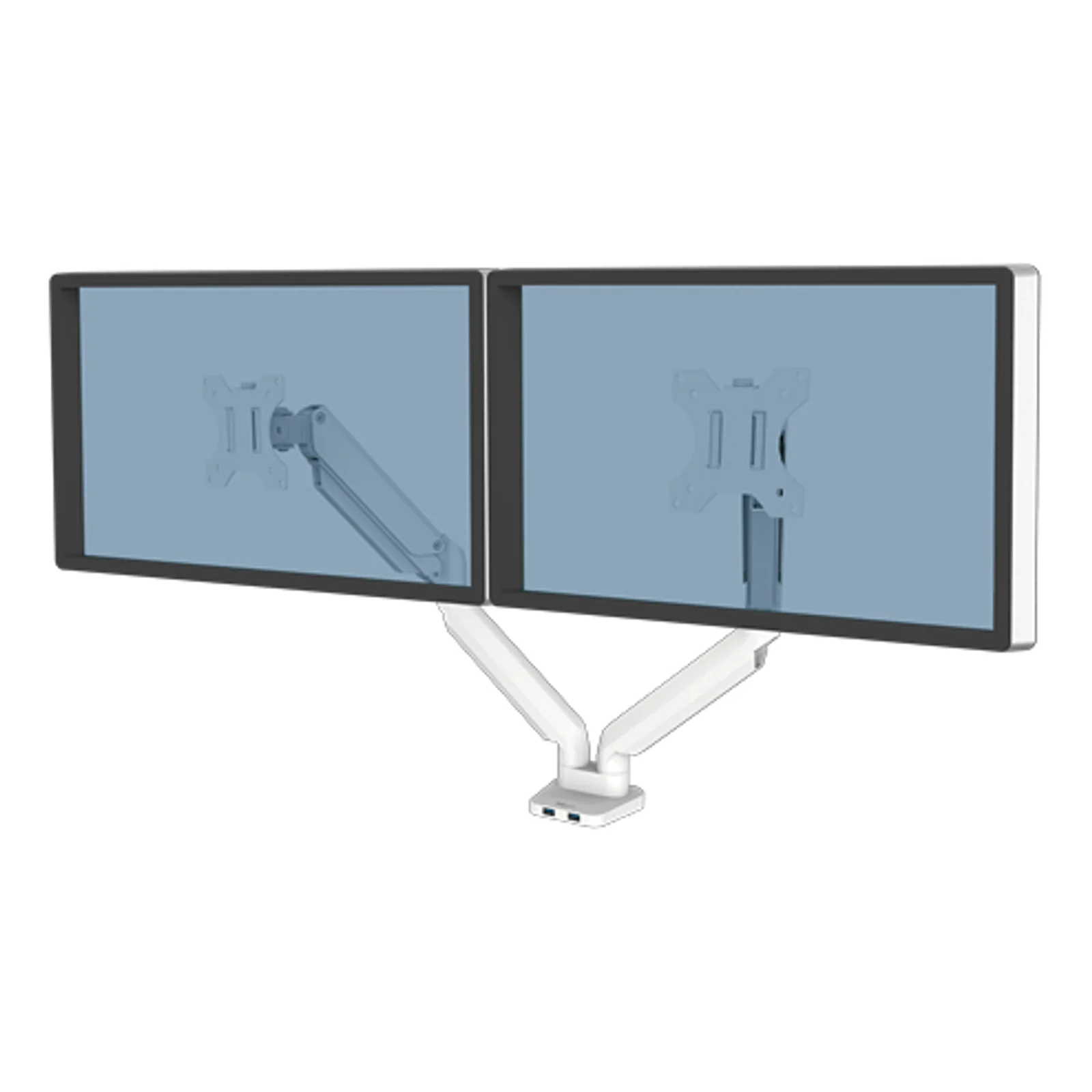 Platinum Series Bras porte-écrans double - Blanc