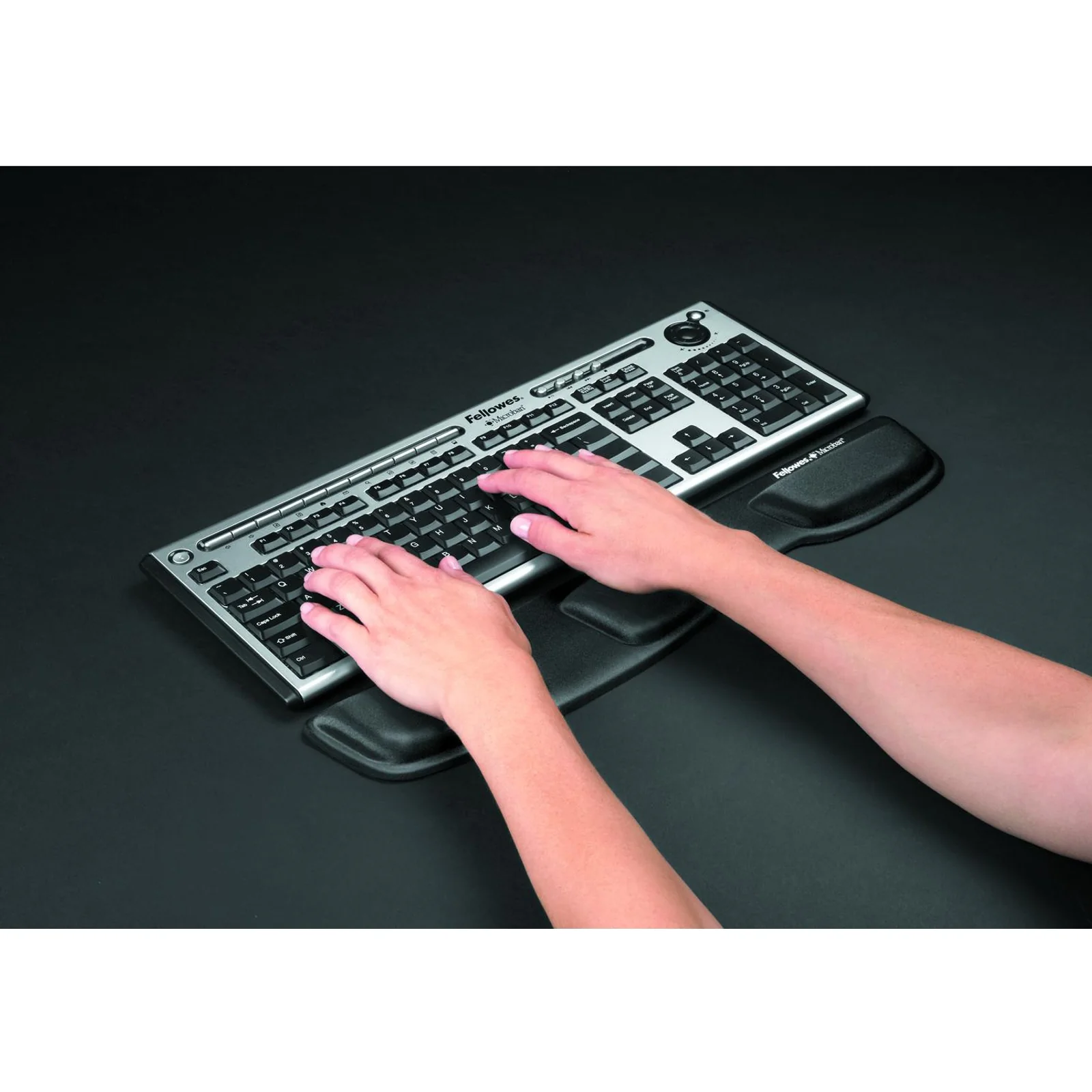 Fellowes Repose-poignets clavier Lycra Noir