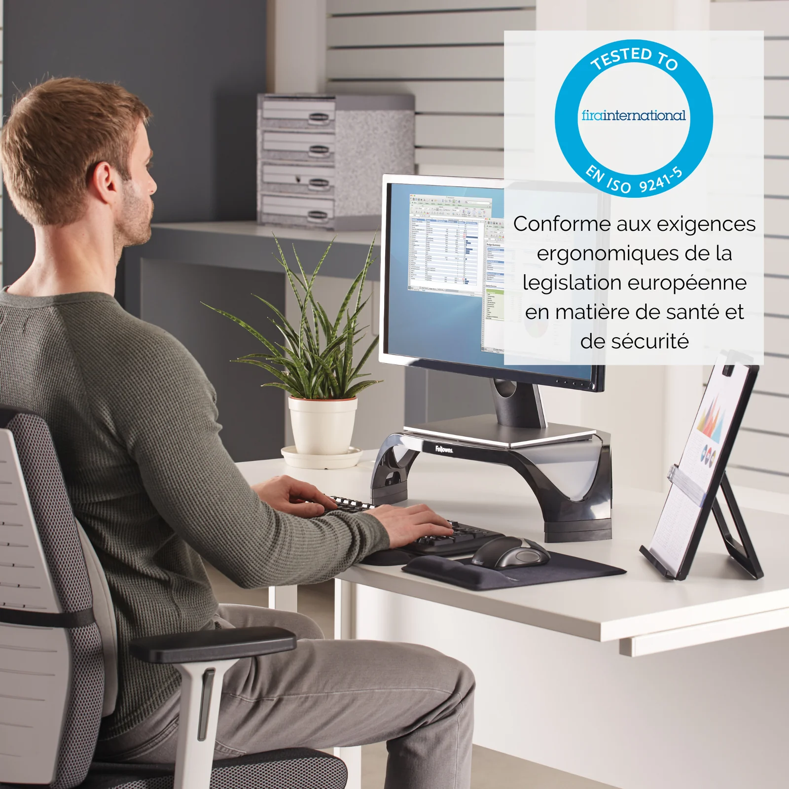 Fellowes Support moniteur Smart Suites plus